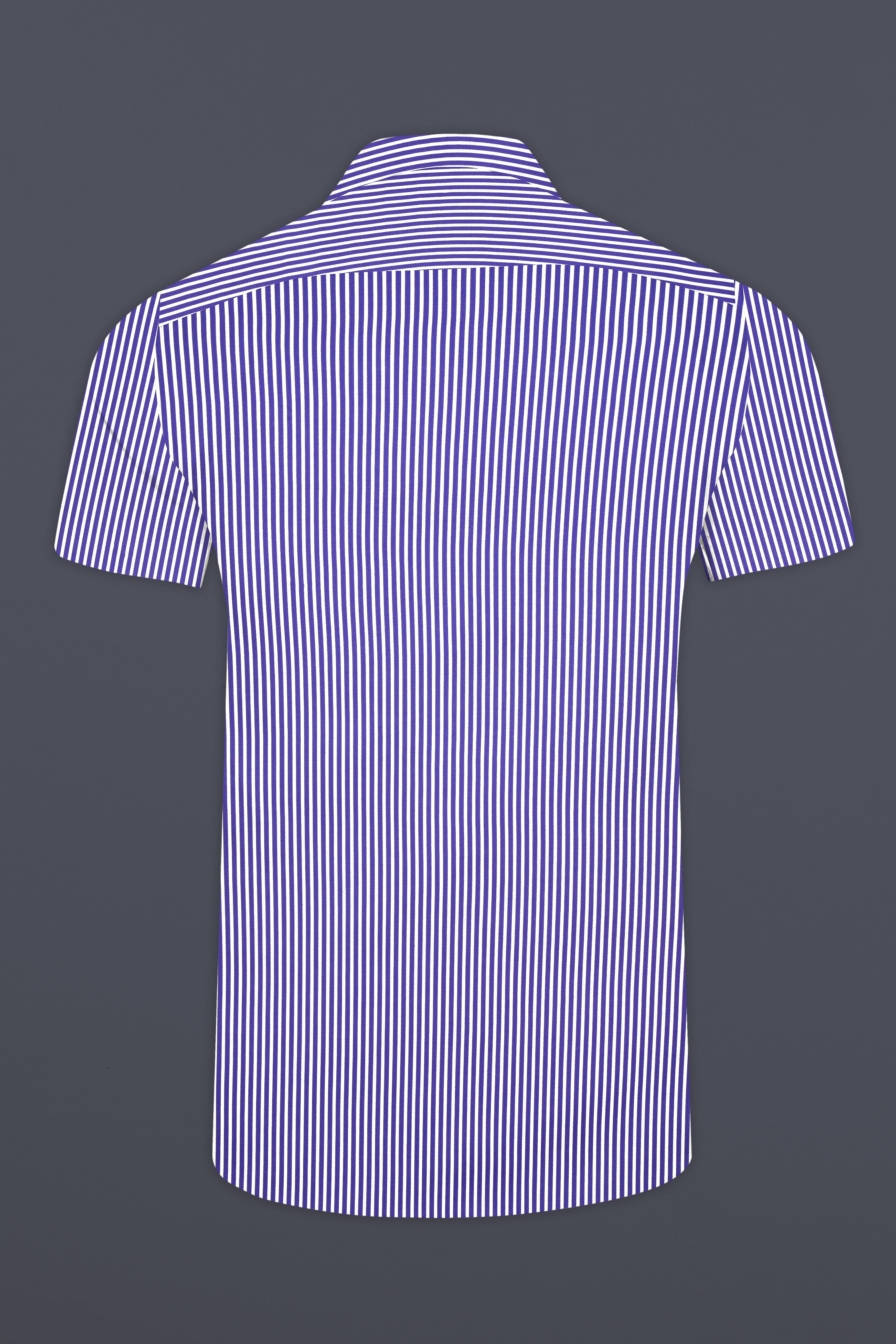 Crocus Blue Stripes Dobby Textured Premium Giza Cotton Shirt