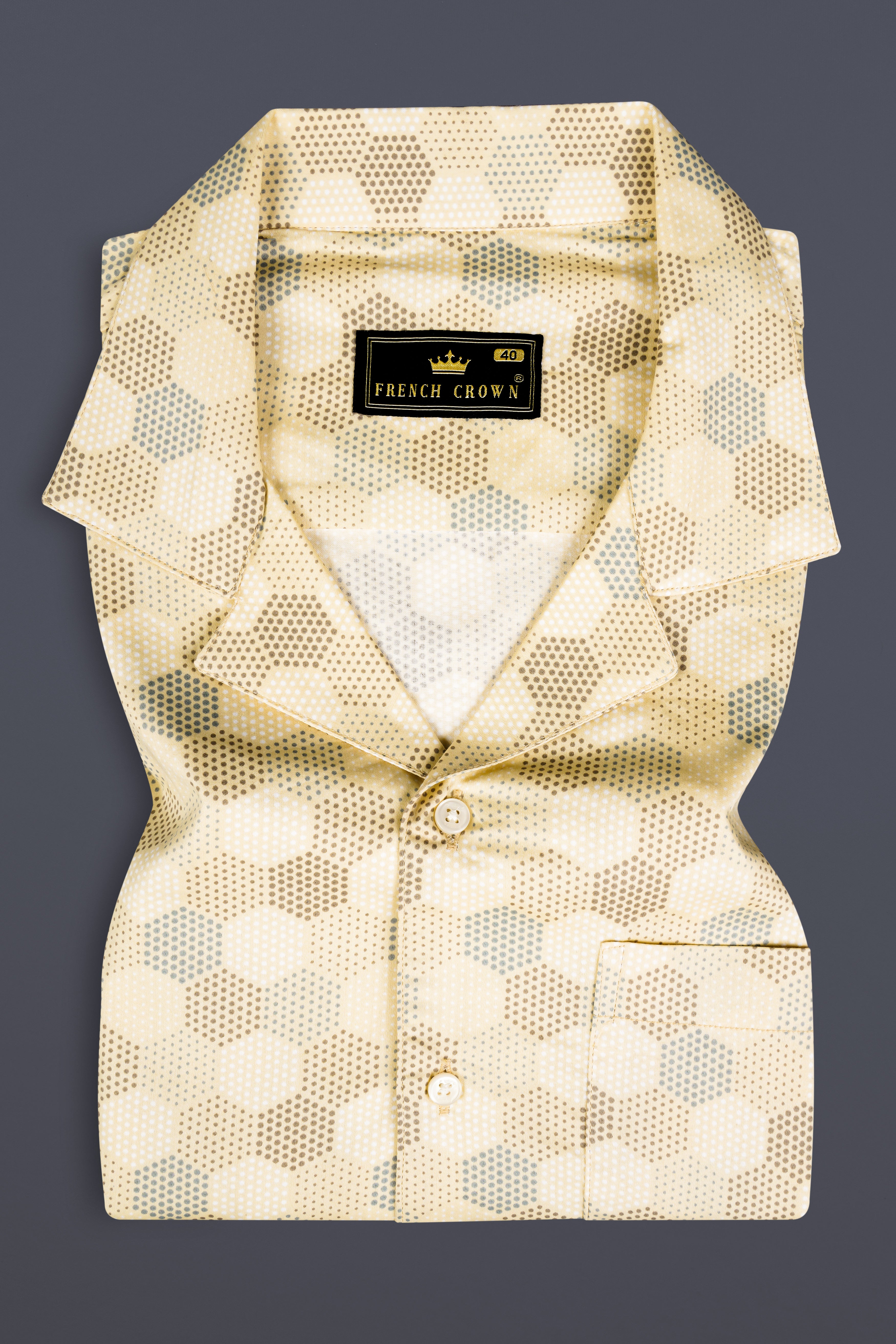 Swizzle Yellow Beehive Printed Subtle Sheen Super Soft Premium Cotton Shirt