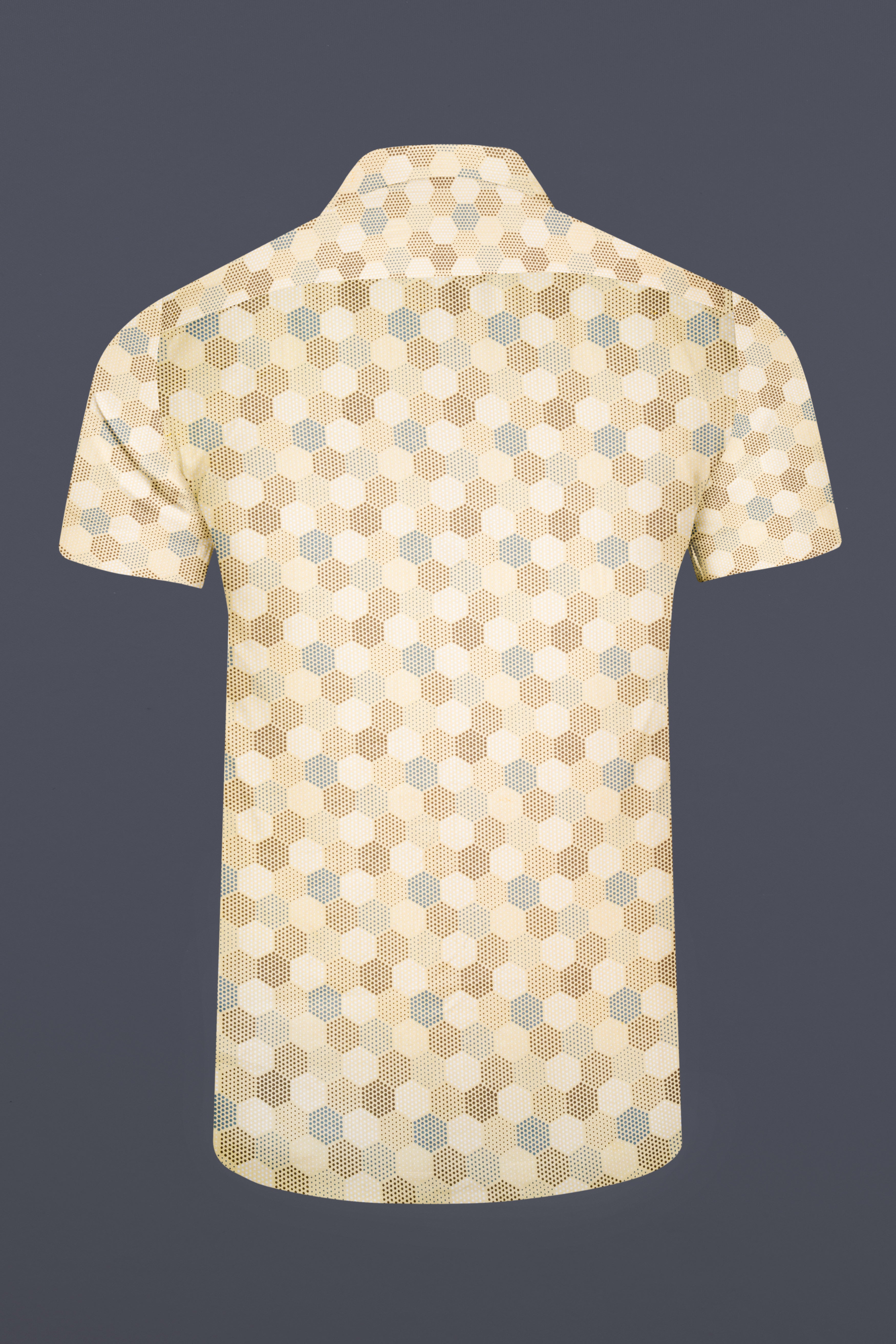 Swizzle Yellow Beehive Printed Subtle Sheen Super Soft Premium Cotton Shirt