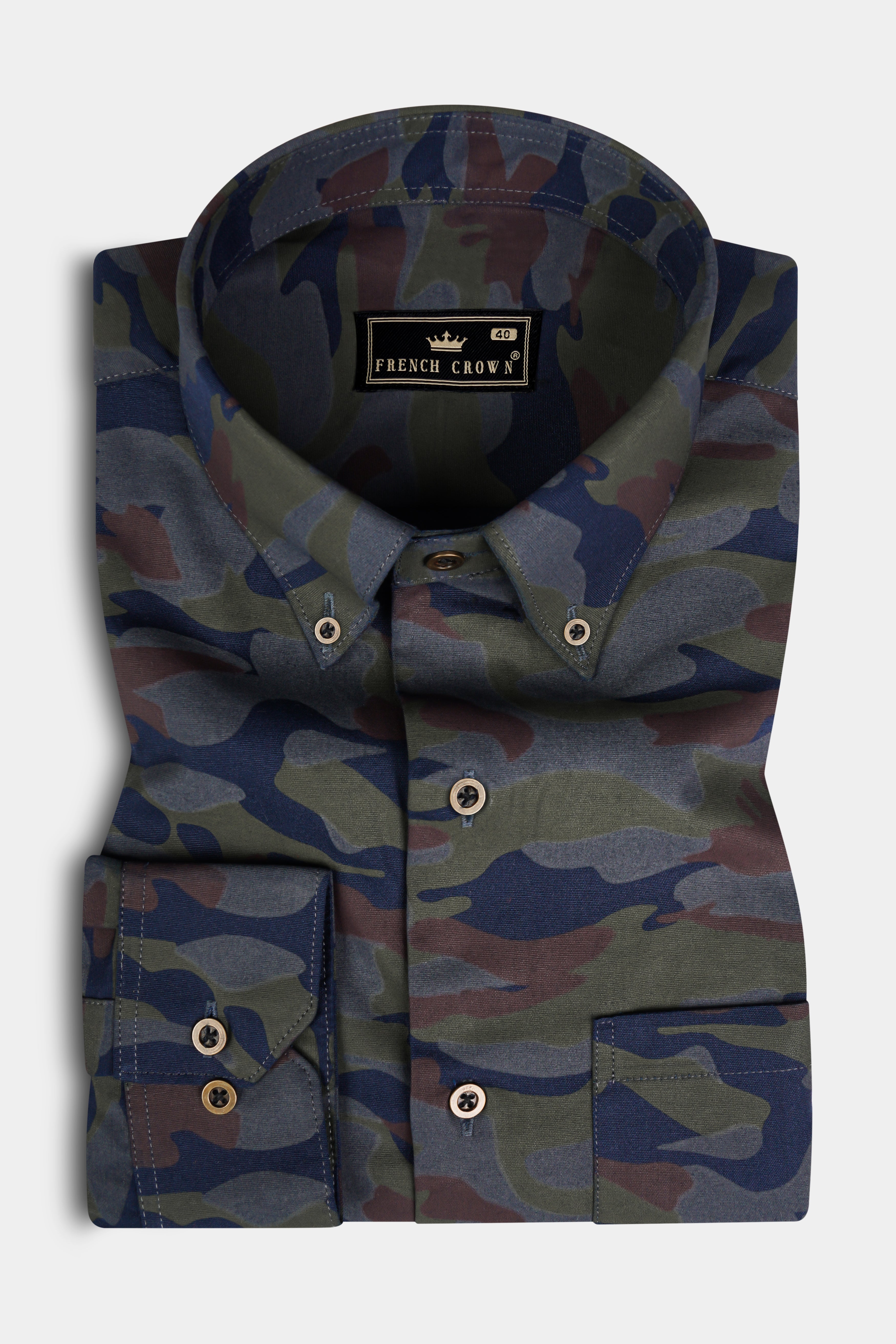 Ninja Gray And Rifle Green Camouflage Printed Royal Oxford Designer Overshirt/Shacket 13001-BD-MB-38, 13001-BD-MB-H-38, 13001-BD-MB-39, 13001-BD-MB-H-39, 13001-BD-MB-40, 13001-BD-MB-H-40, 13001-BD-MB-42, 13001-BD-MB-H-42, 13001-BD-MB-44, 13001-BD-MB-H-44, 13001-BD-MB-46, 13001-BD-MB-H-46, 13001-BD-MB-48, 13001-BD-MB-H-48, 13001-BD-MB-50, 13001-BD-MB-H-50, 13001-BD-MB-52, 13001-BD-MB-H-52