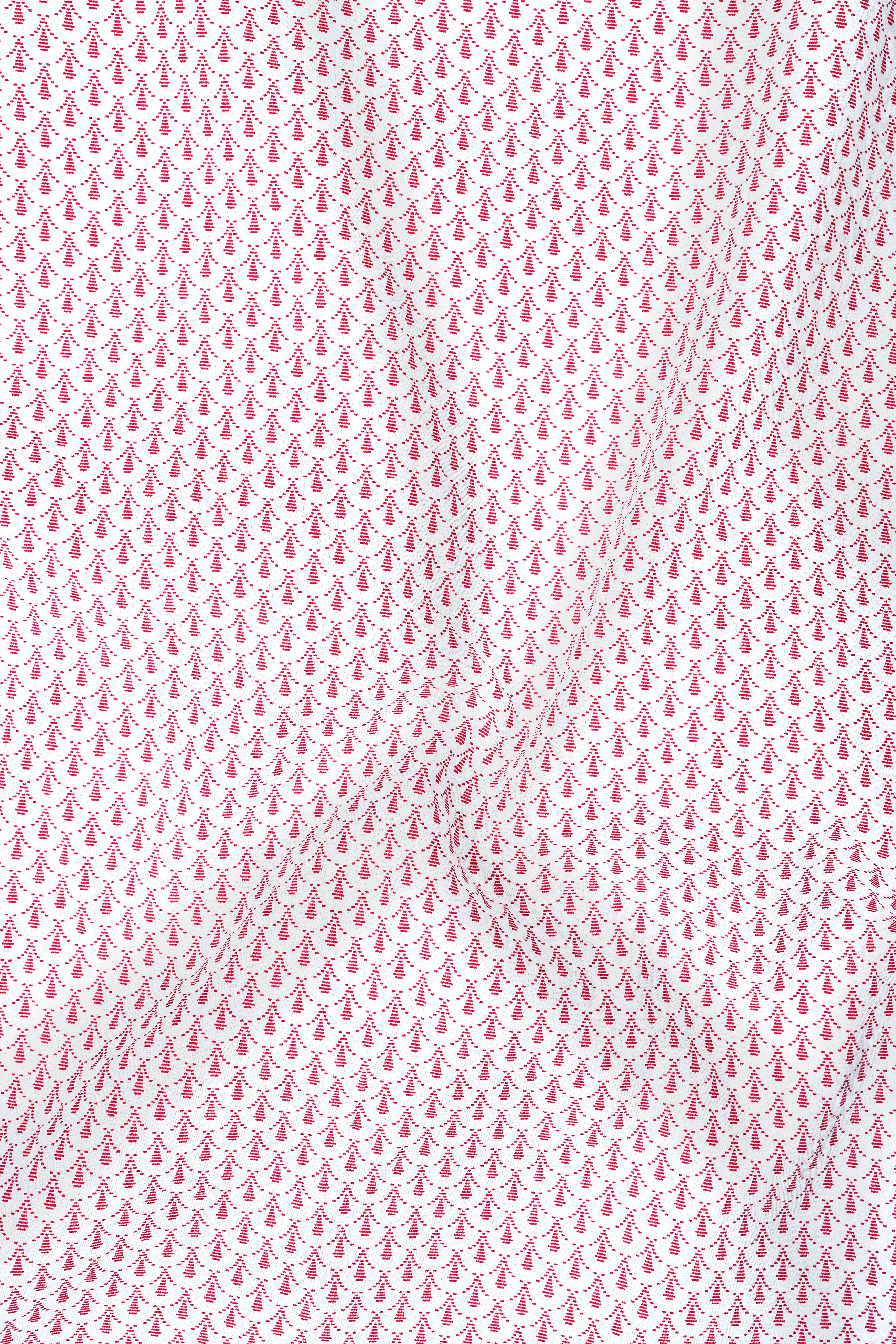 Cranberry Pink Printed Subtle Sheen Super Soft Premium Cotton Shirt