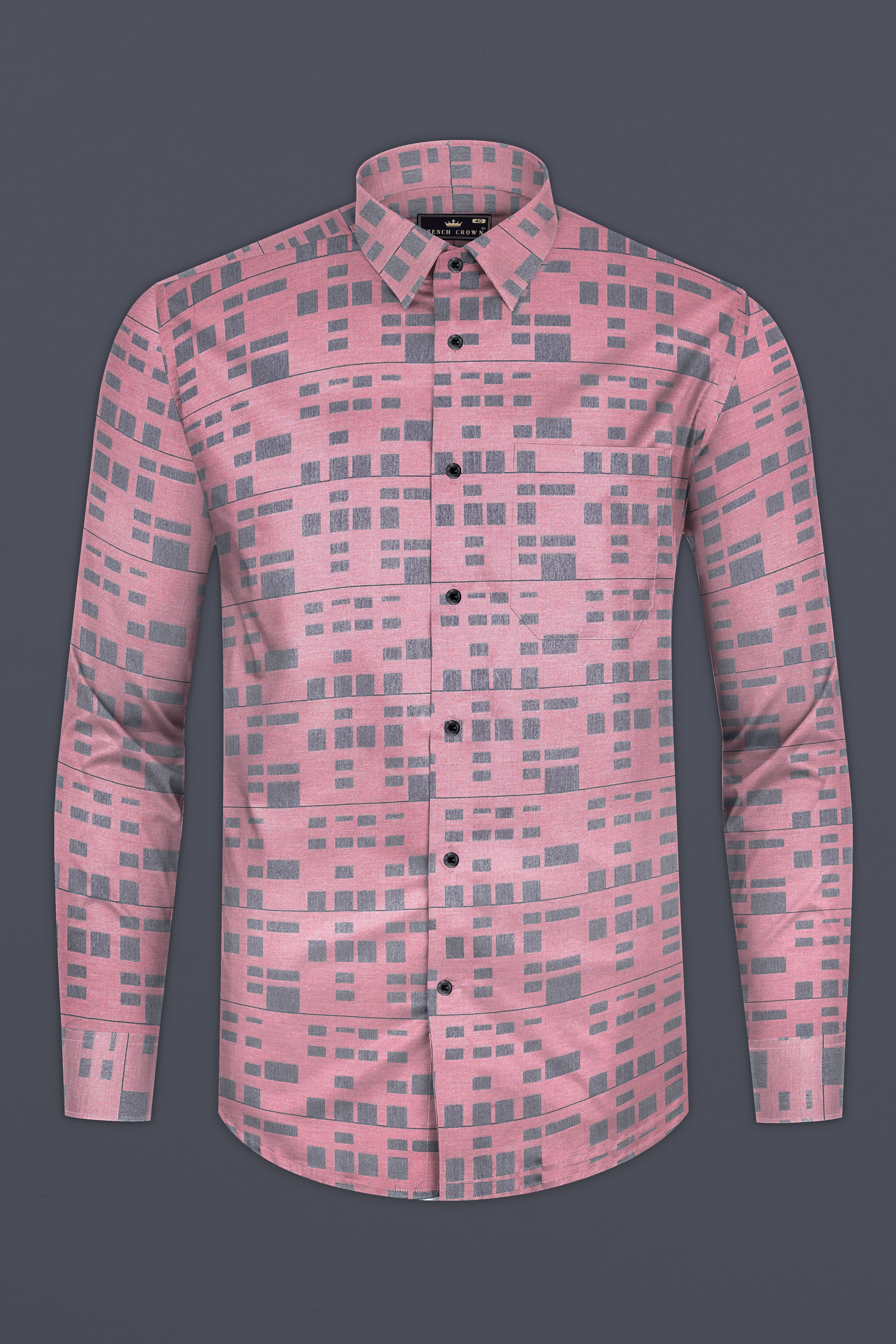 Careys Pink And Santa Gray Jacquard Textured Premium Cotton Shirt 13042-BLK-38, 13042-BLK-H-38, 13042-BLK-39, 13042-BLK-H-39, 13042-BLK-40, 13042-BLK-H-40, 13042-BLK-42, 13042-BLK-H-42, 13042-BLK-44, 13042-BLK-H-44, 13042-BLK-46, 13042-BLK-H-46, 13042-BLK-48, 13042-BLK-H-48, 13042-BLK-50, 13042-BLK-H-50, 13042-BLK-52, 13042-BLK-H-52