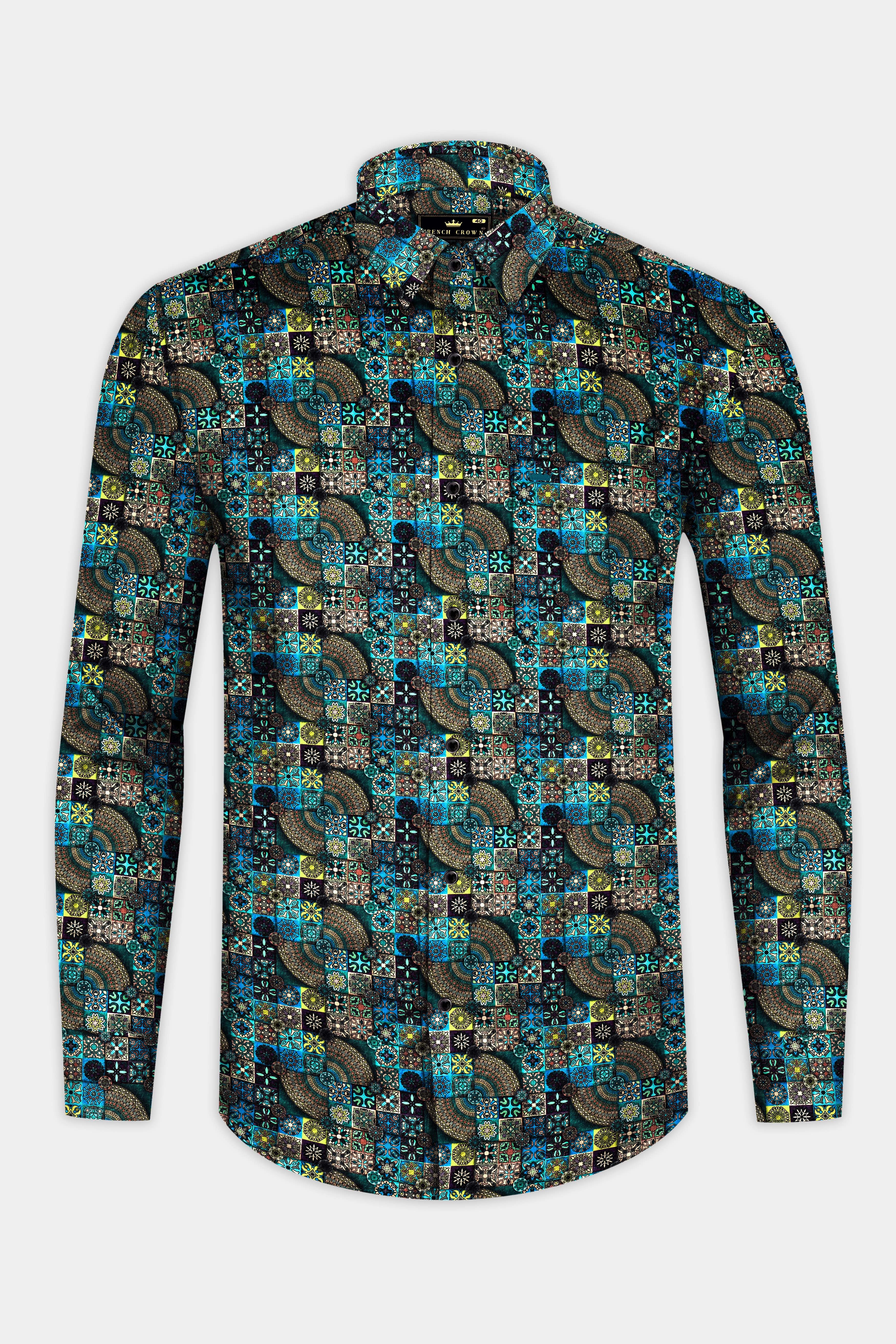 Lochinvar Blue Multicolour Digital Printed Subtle Sheen Super Soft Premium Cotton Shirt 13054-BLK-38, 13054-BLK-H-38, 13054-BLK-39, 13054-BLK-H-39, 13054-BLK-40, 13054-BLK-H-40, 13054-BLK-42, 13054-BLK-H-42, 13054-BLK-44, 13054-BLK-H-44, 13054-BLK-46, 13054-BLK-H-46, 13054-BLK-48, 13054-BLK-H-48, 13054-BLK-50, 13054-BLK-H-50, 13054-BLK-52, 13054-BLK-H-52