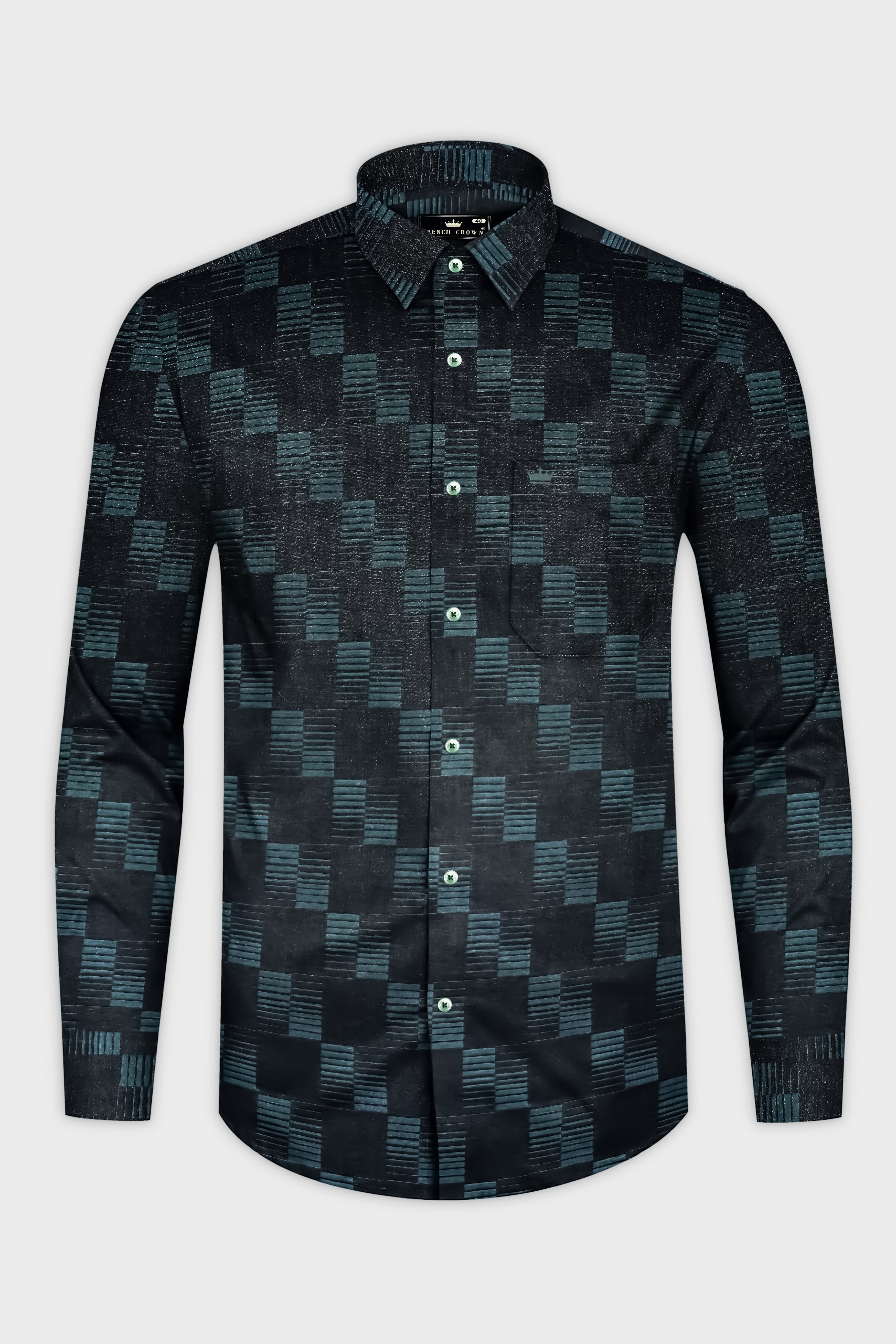 Zenu Gray And Mineral Green Jacquard Textured Premium Cotton Shirt 13055-GR-38, 13055-GR-H-38, 13055-GR-39, 13055-GR-H-39, 13055-GR-40, 13055-GR-H-40, 13055-GR-42, 13055-GR-H-42, 13055-GR-44, 13055-GR-H-44, 13055-GR-46, 13055-GR-H-46, 13055-GR-48, 13055-GR-H-48, 13055-GR-50, 13055-GR-H-50, 13055-GR-52, 13055-GR-H-52