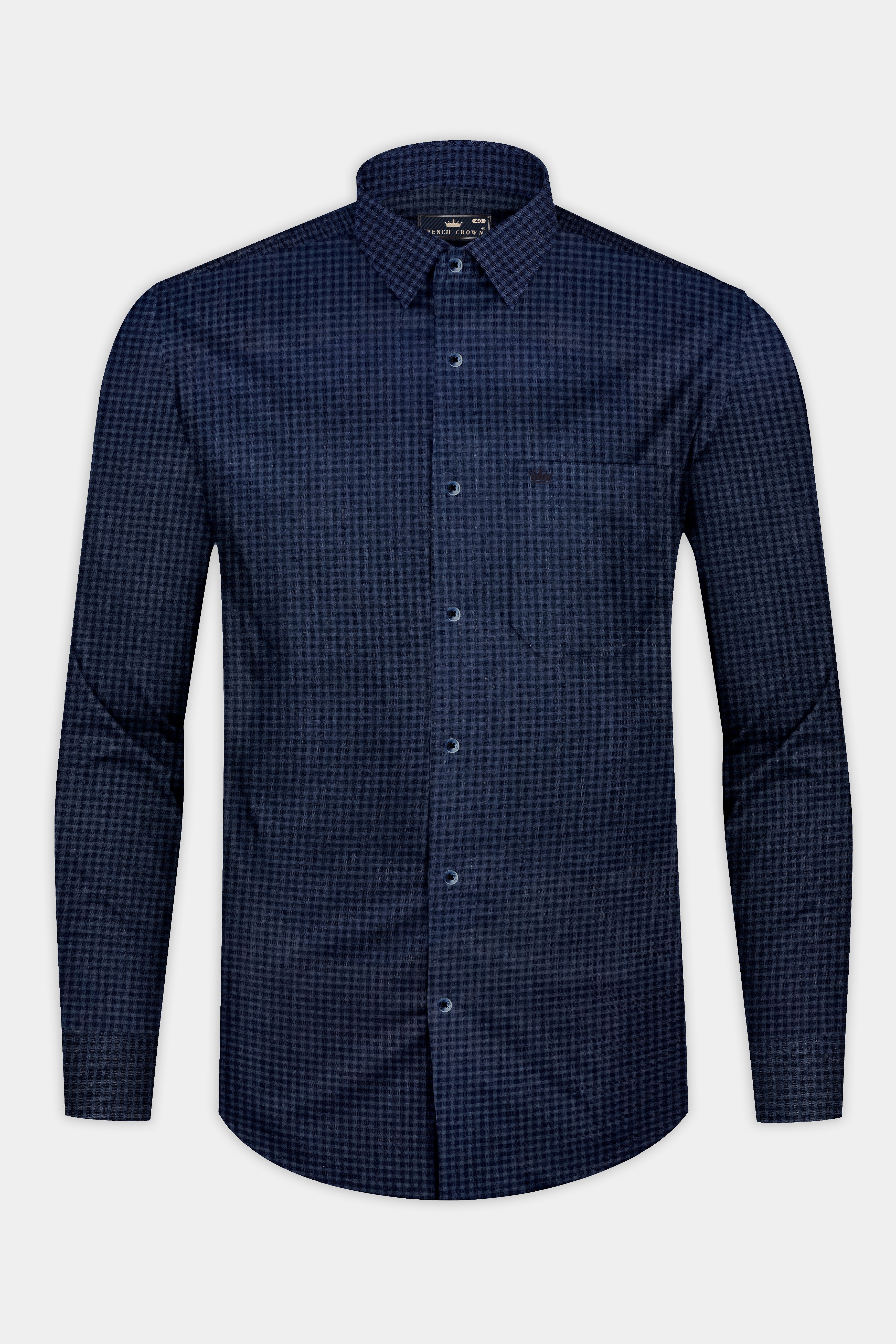 Ebony Marico Checked Premium Giza Cotton Shirt