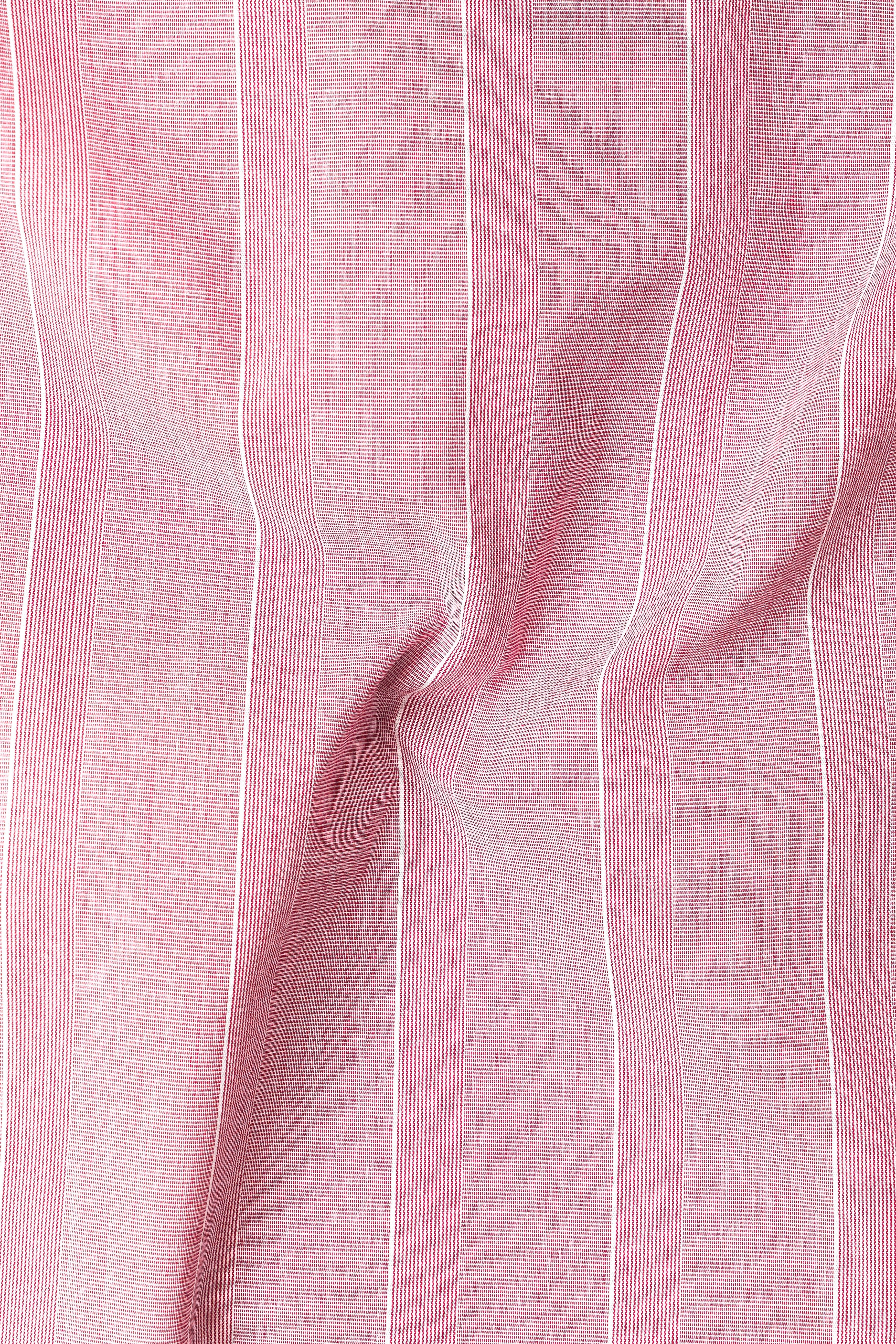 Kawaii Pink Striped Premium Giza Cotton Shirt