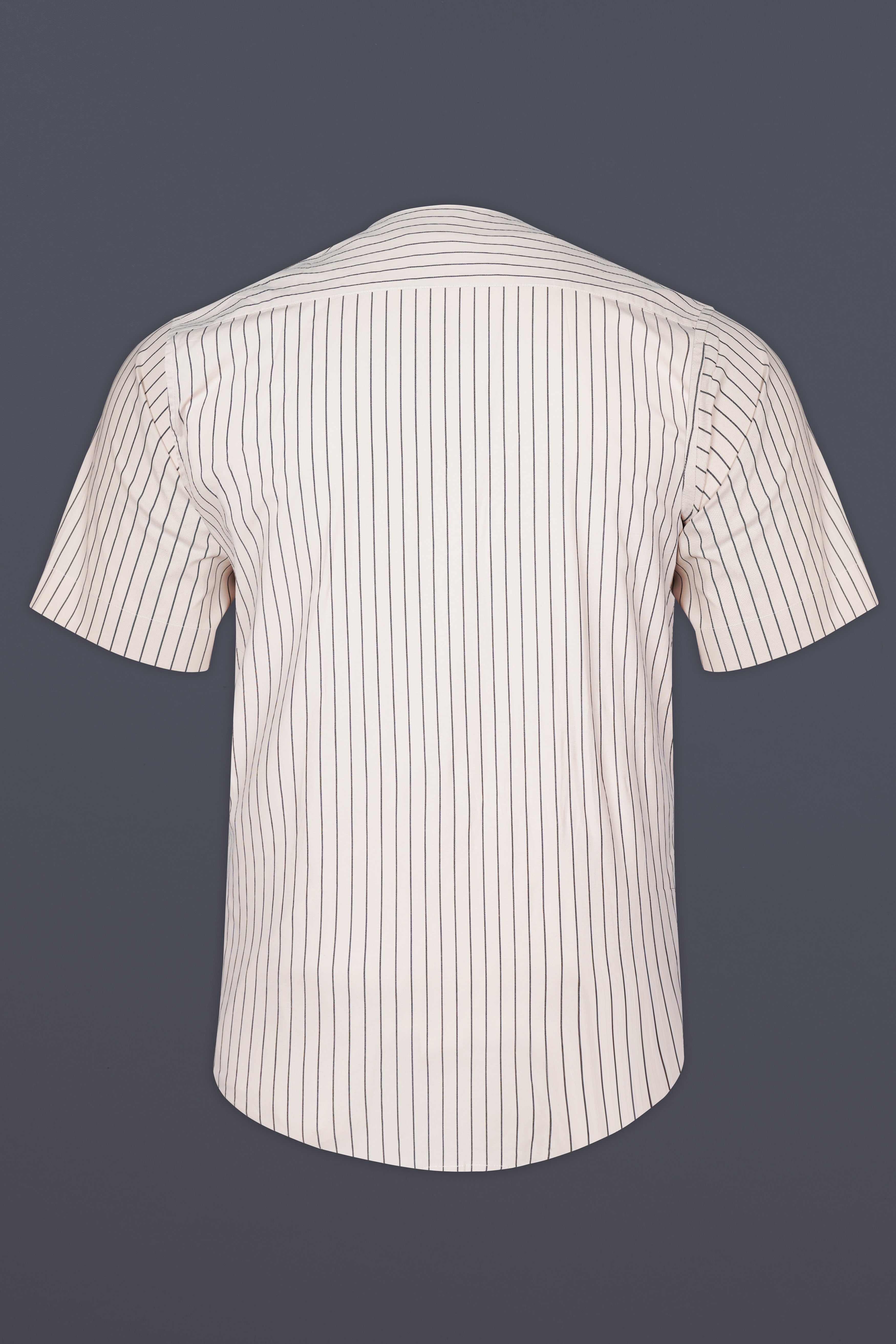 Bianca Cream Stripes Premium Giza Cotton Designer Shirt