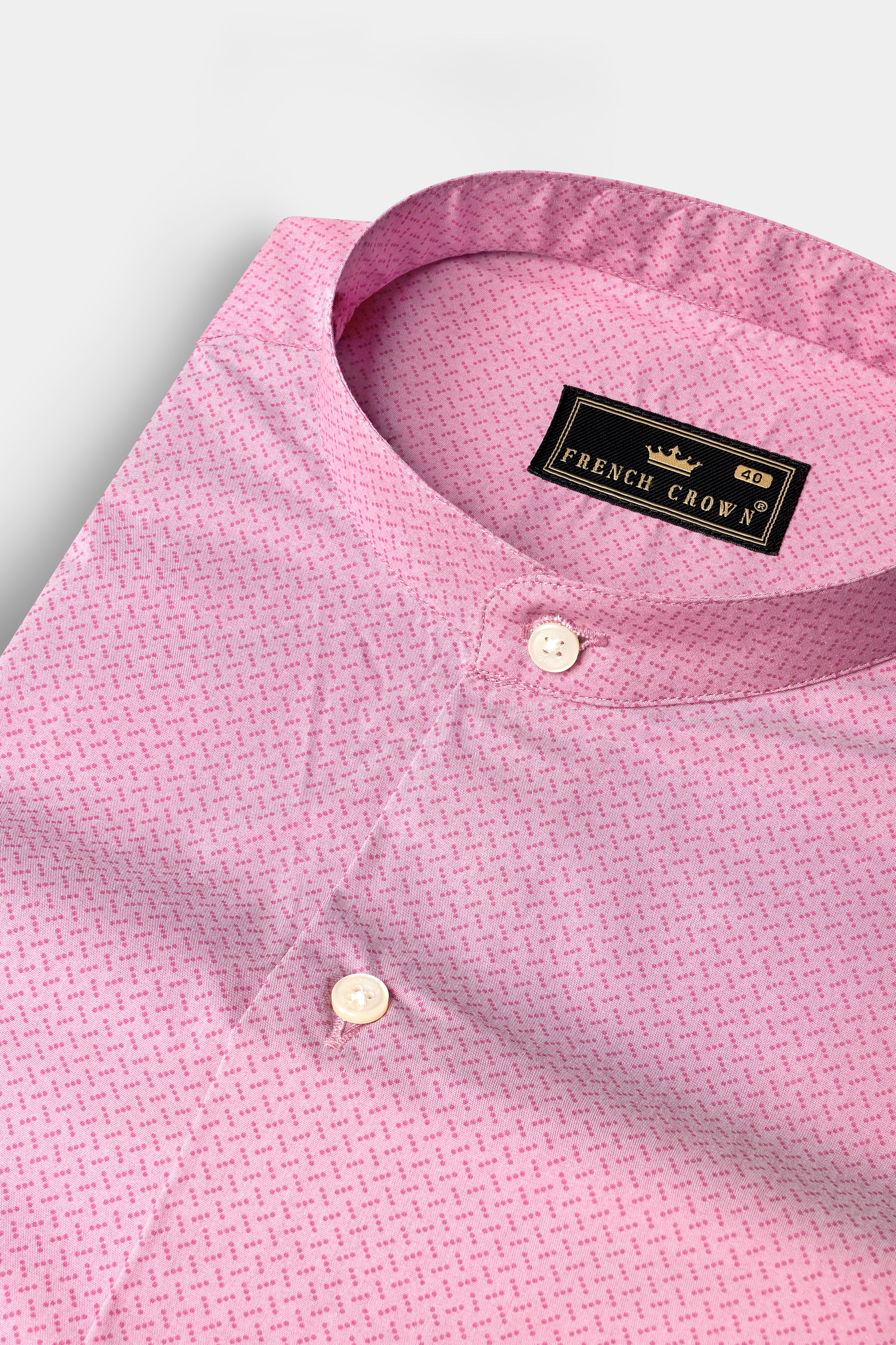 Chantilly Pink Printed Premium Giza Cotton Shirt