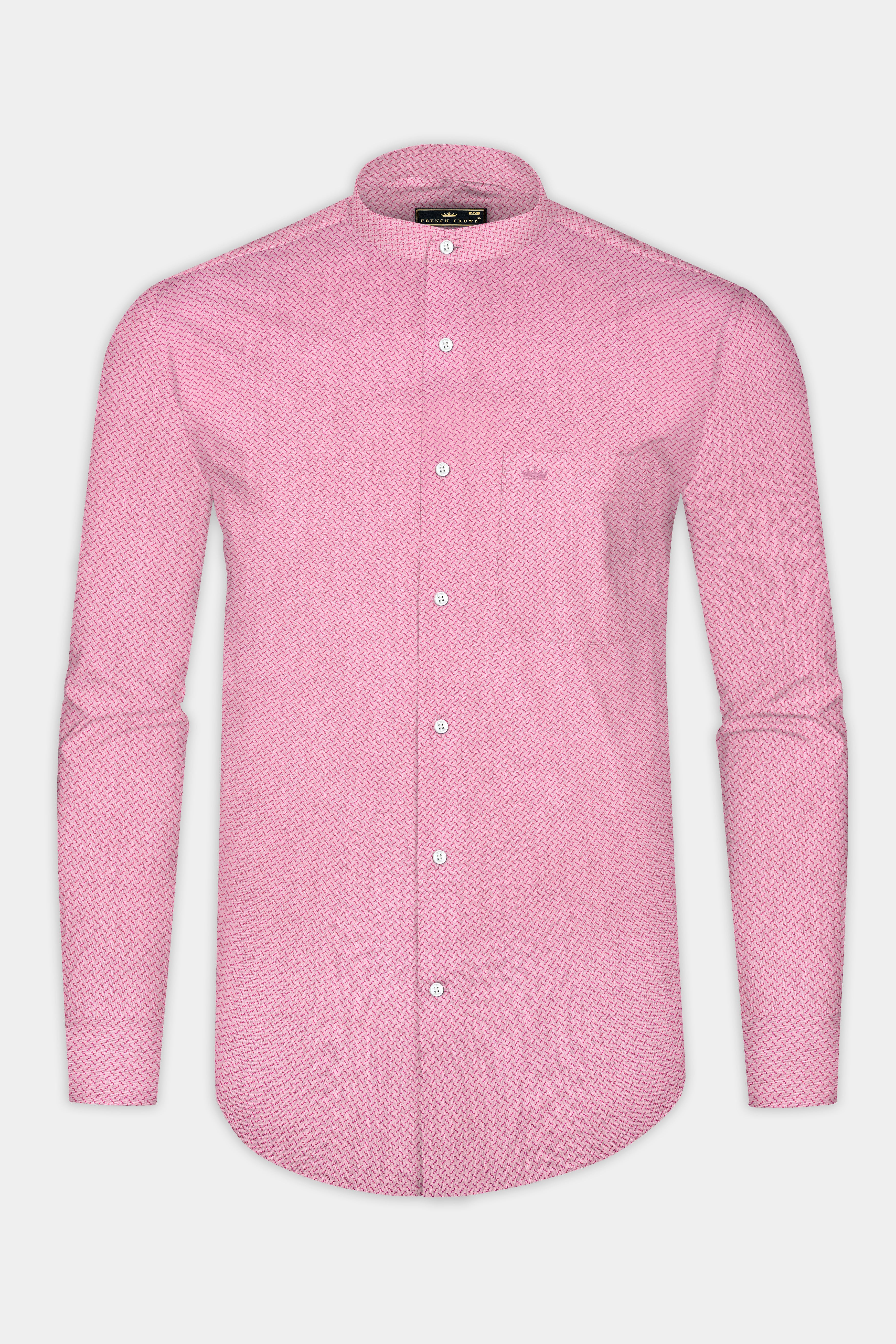 Chantilly Pink Printed Premium Giza Cotton Shirt