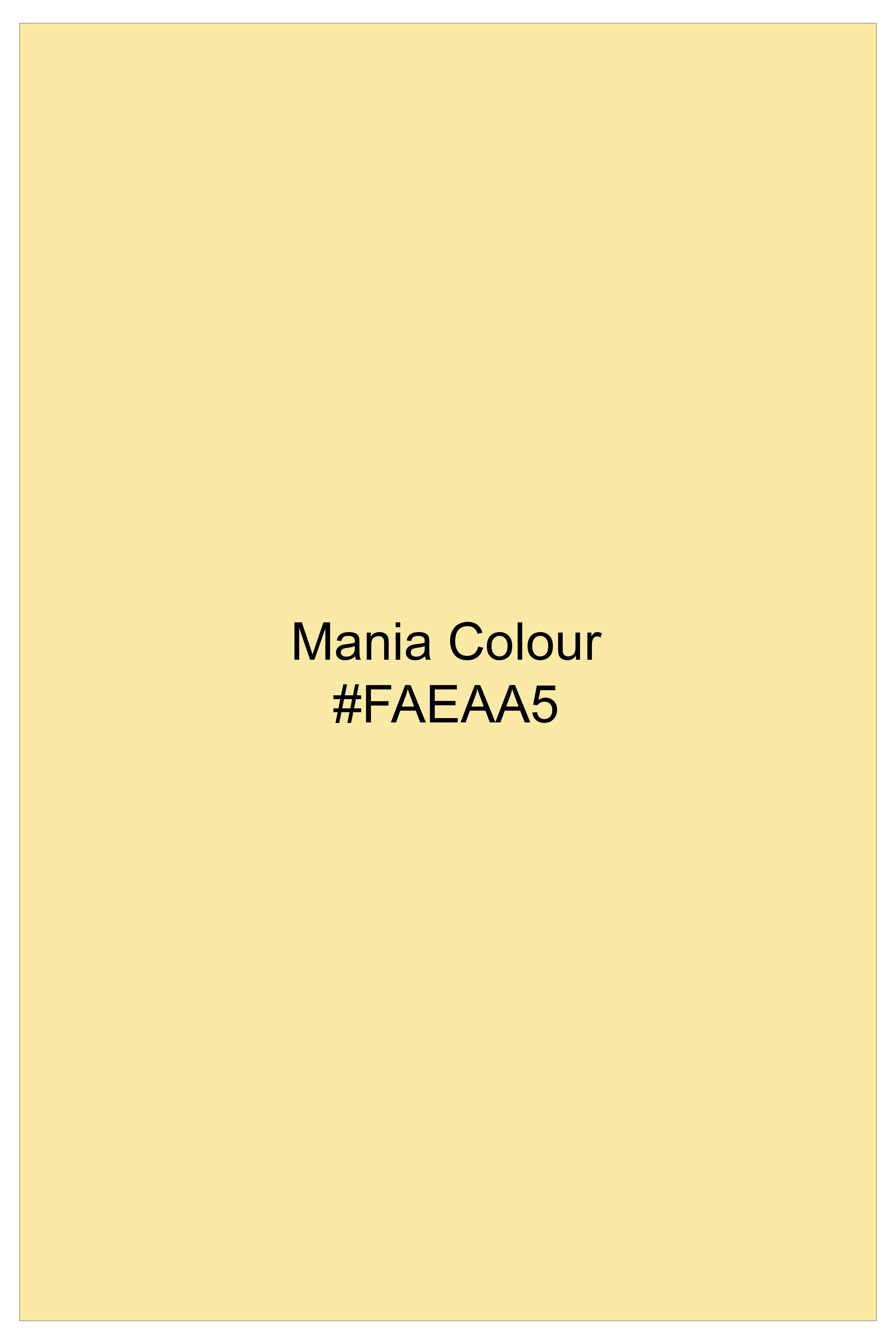 Mania Yellow Dobby Textured Premium Giza Cotton Shirt