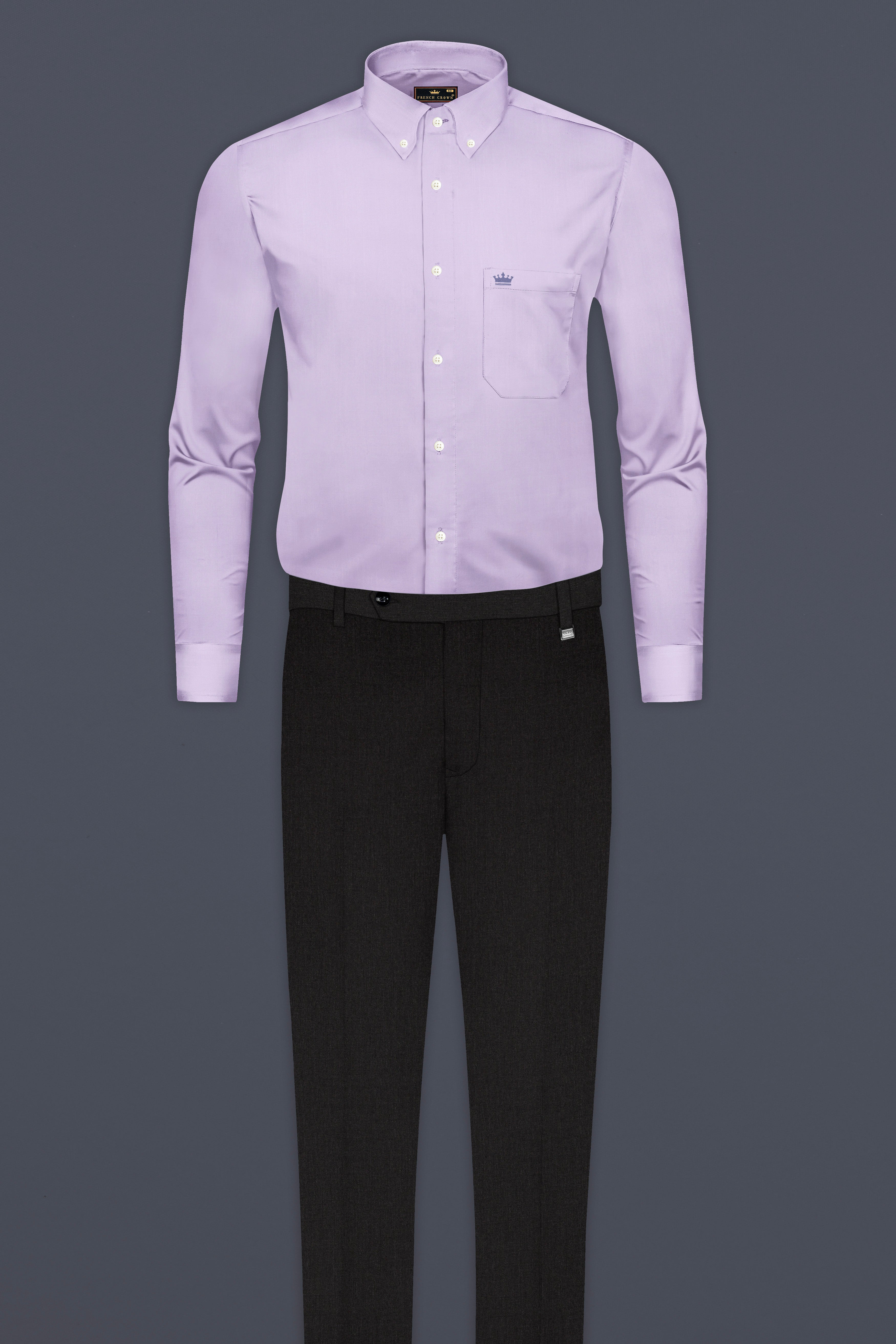 Chatelle Purple Solid Premium Luxuries Linen Shirt