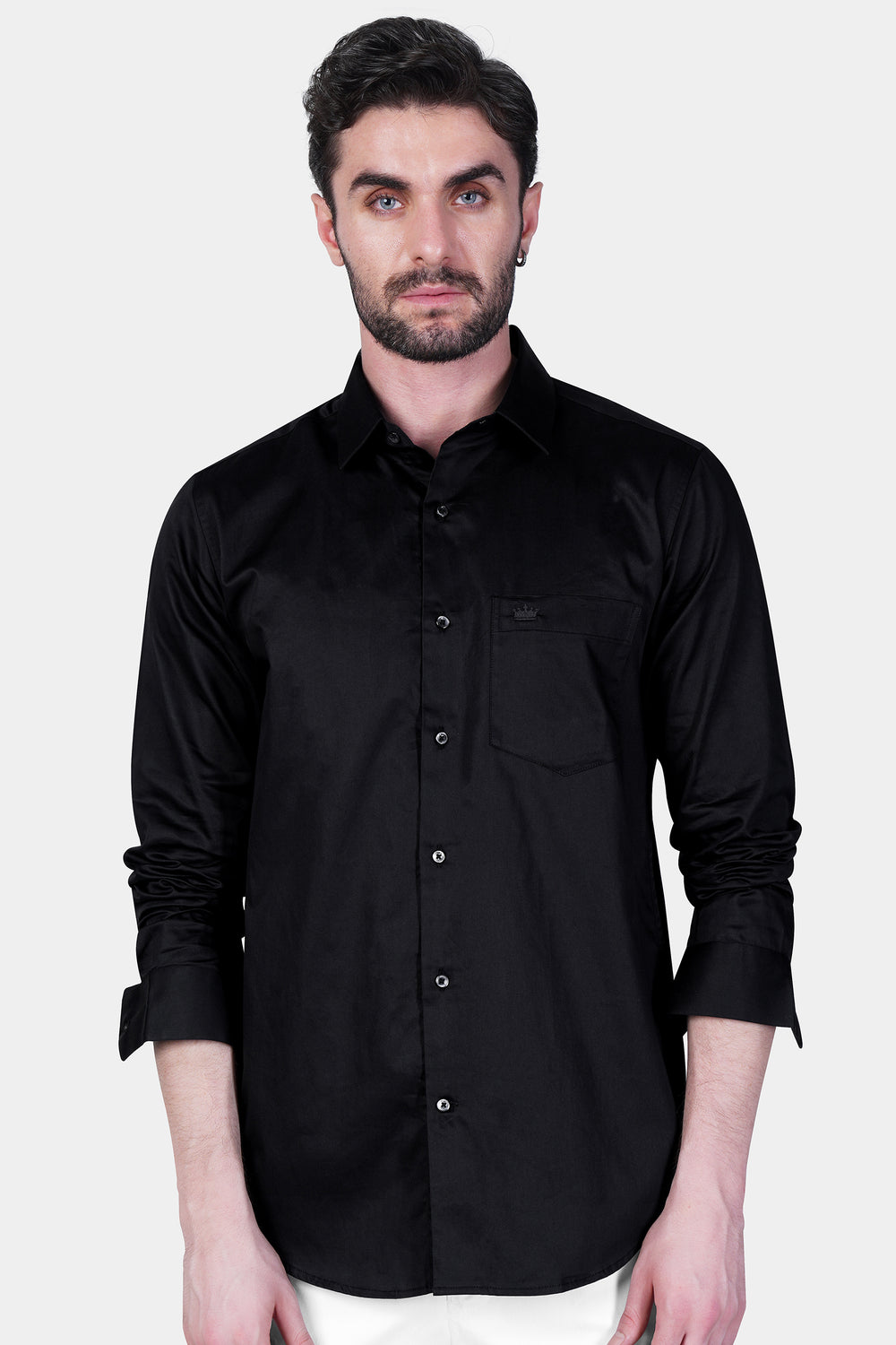 JADE BLACK SUPER SOFT GIZA COTTON SHIRT