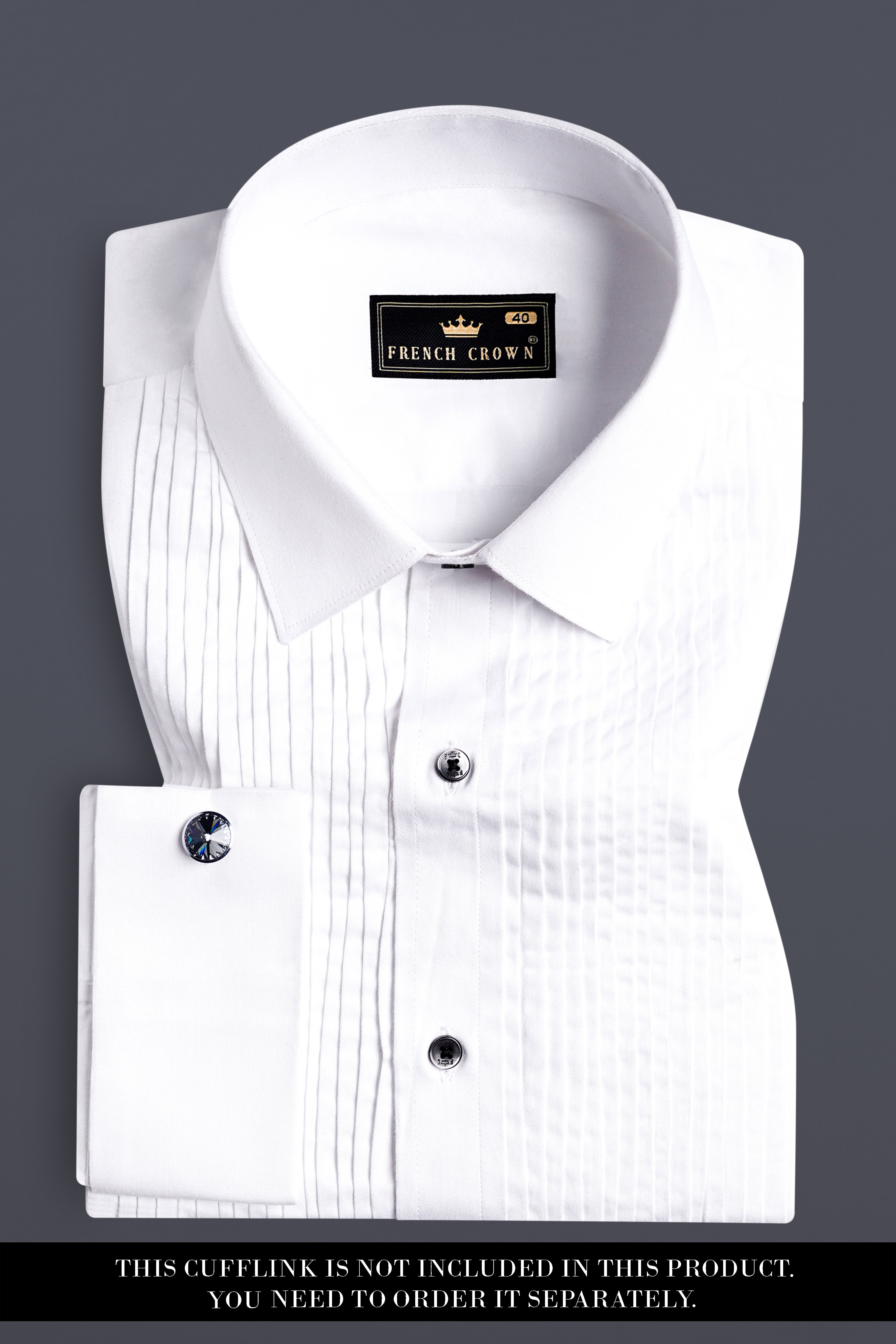 Bright White Subtle Sheen Tuxedo Super Soft Giza Cotton Shirt