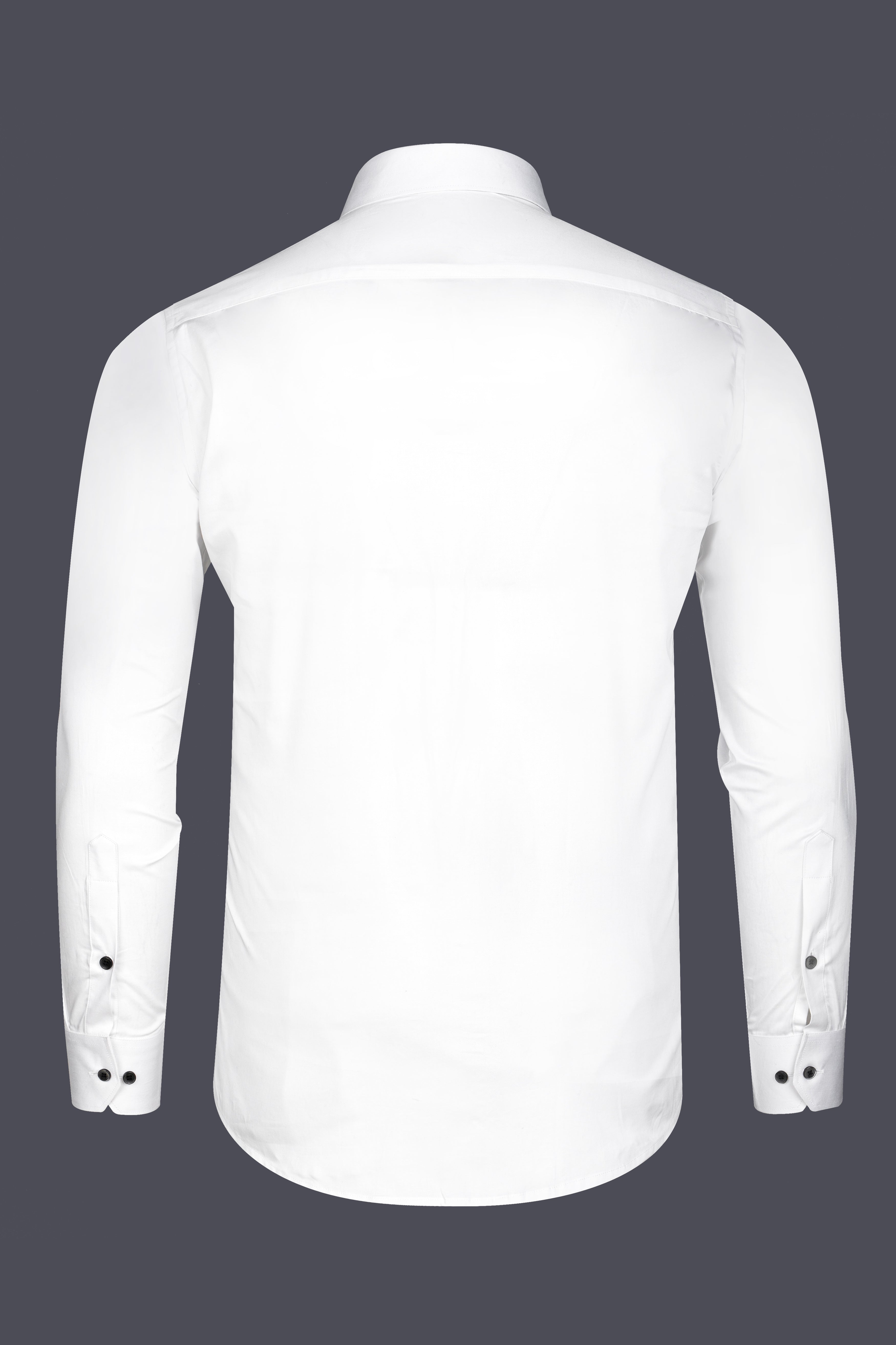 Bright White Subtle Sheen Tuxedo Super Soft Giza Cotton Shirt