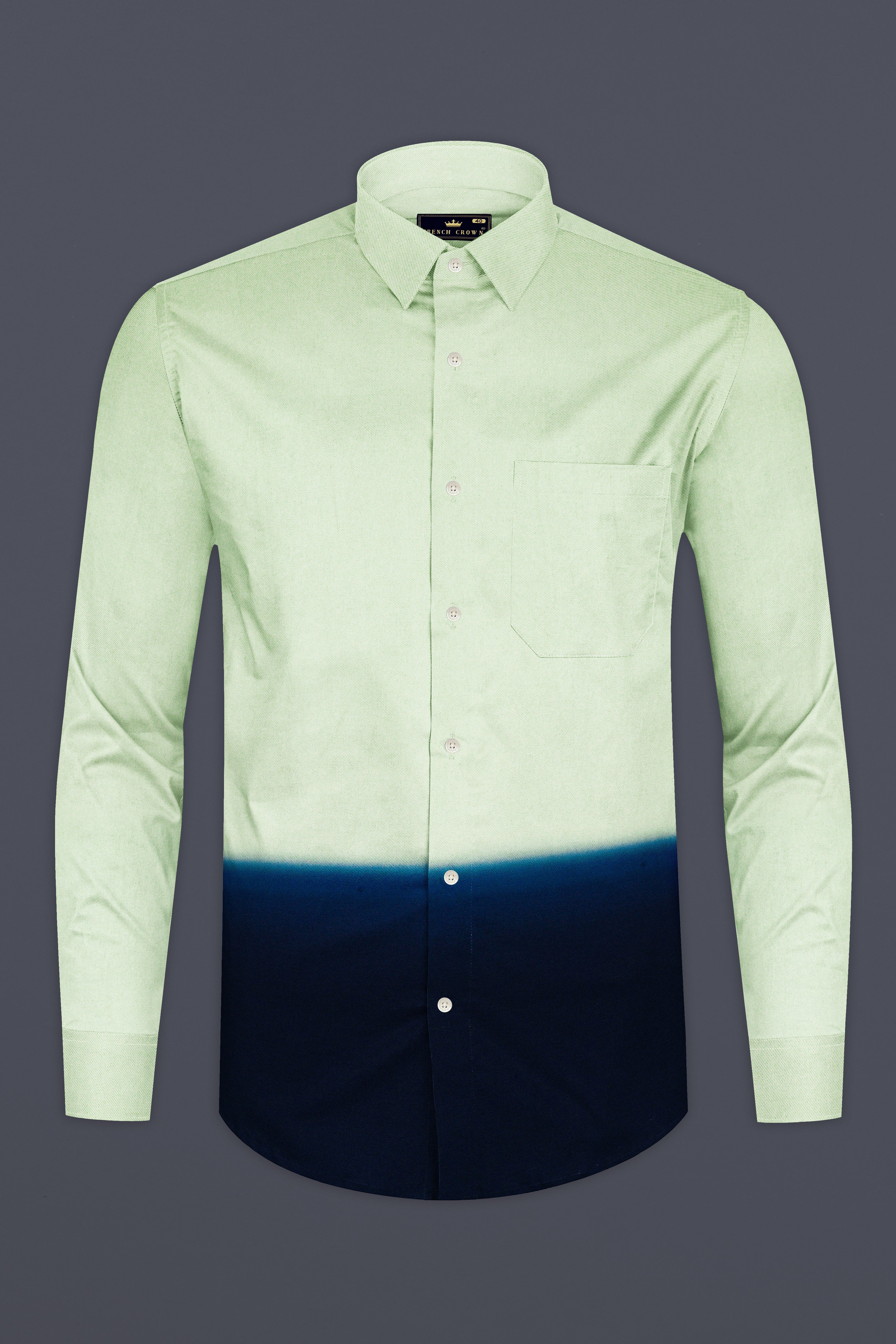 Pixie Green And Blue Whale Heavyweight Twill Premium Cotton Shirt