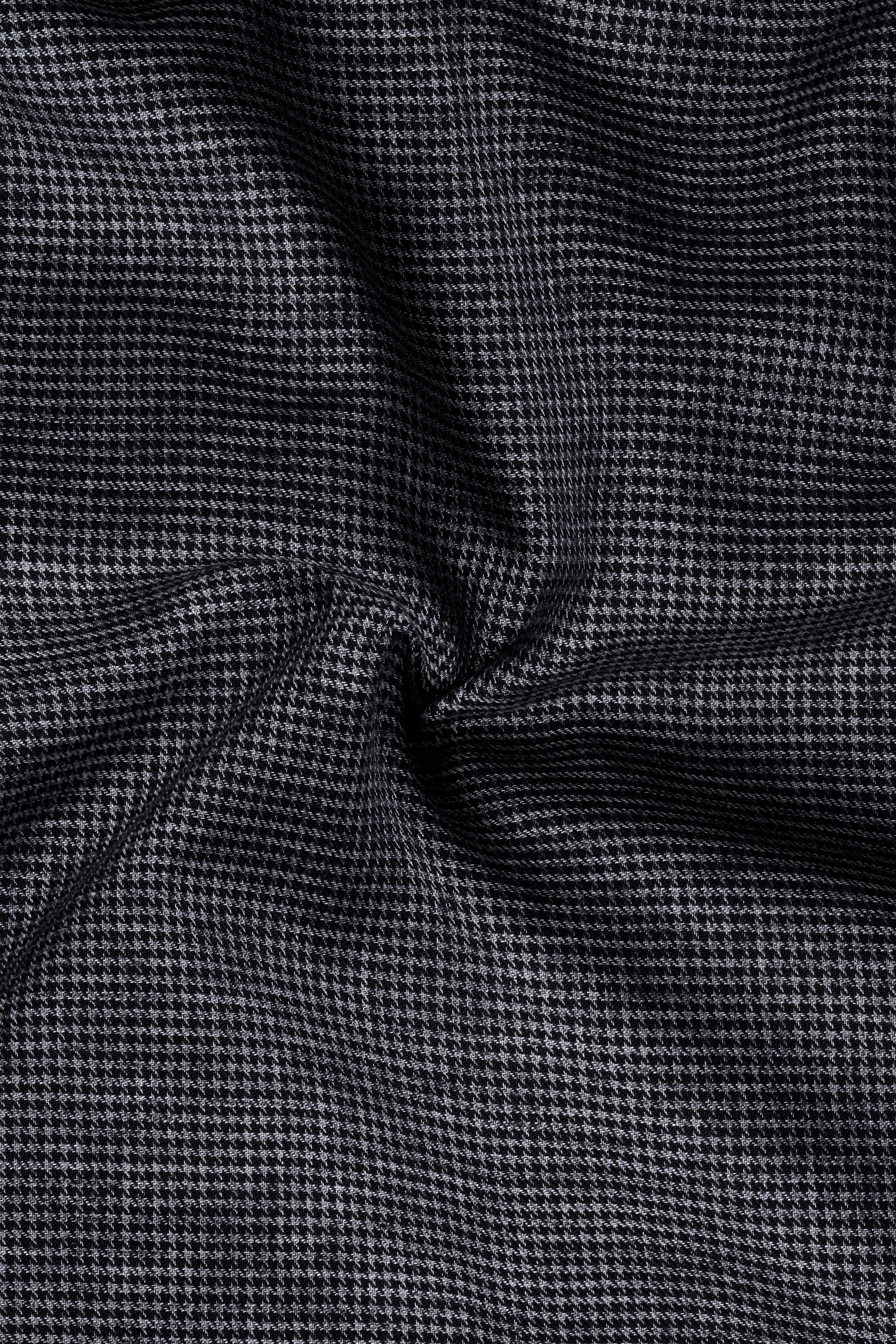 Scarpa Black Houndstooth Premium Cotton Shirt