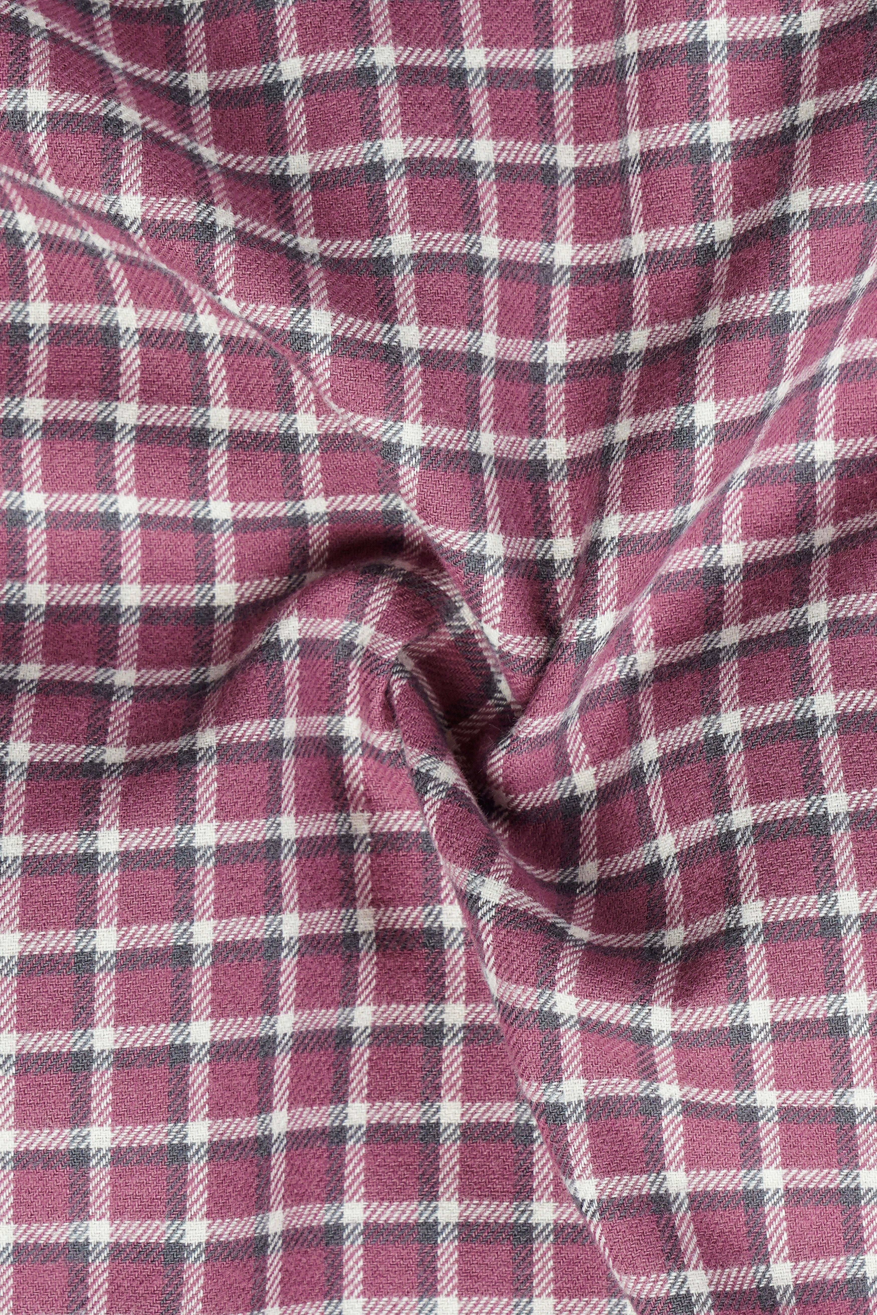 Tapestry Pink Marico Checks Flannel Cotton Shirt