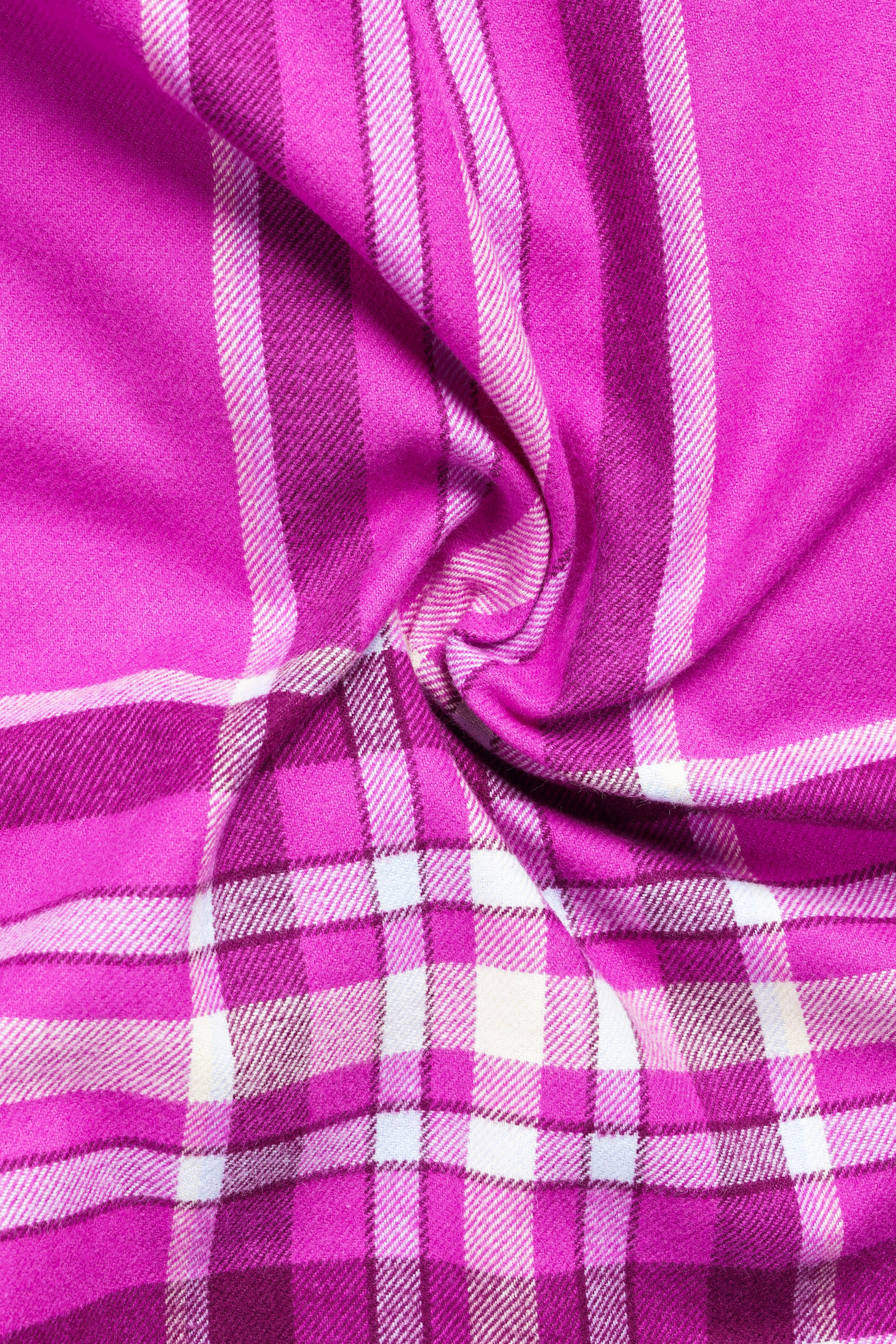 Camelot Pink Plaid Flannel Cotton Shirt