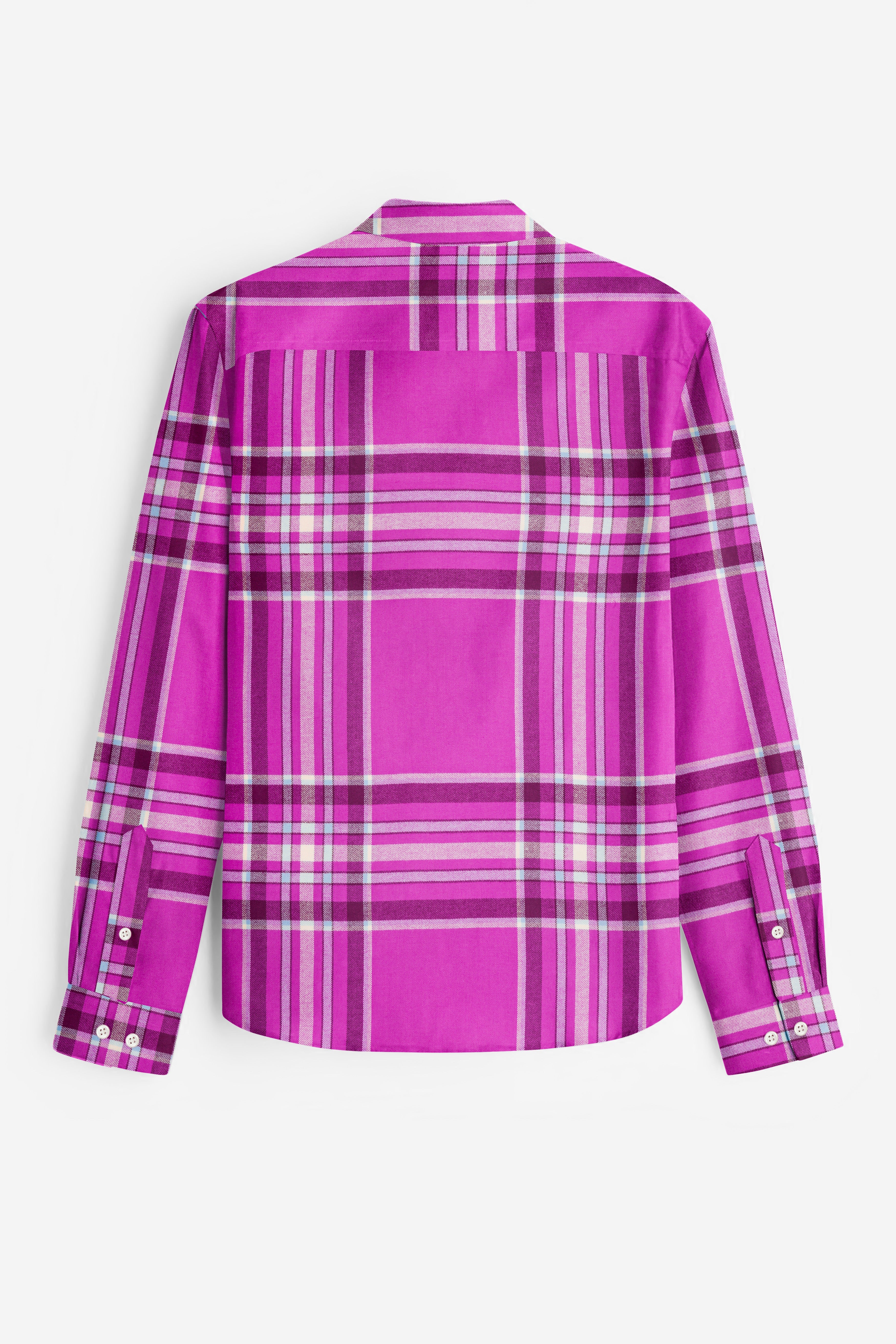 Camelot Pink Casual Checks Plaid Premium Cotton Button Down Shirt