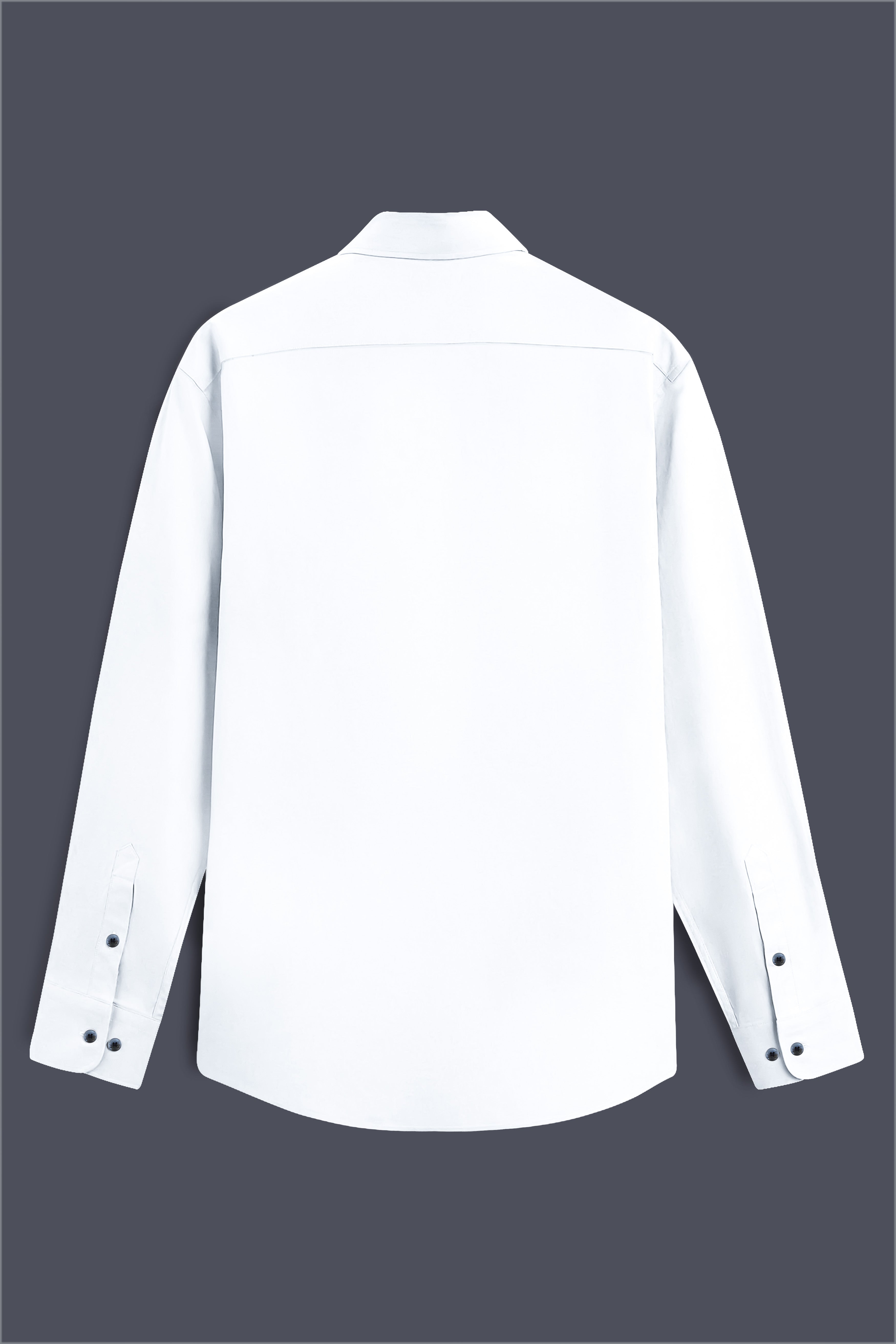 Bright White Solid Twill Premium Cotton Shirt