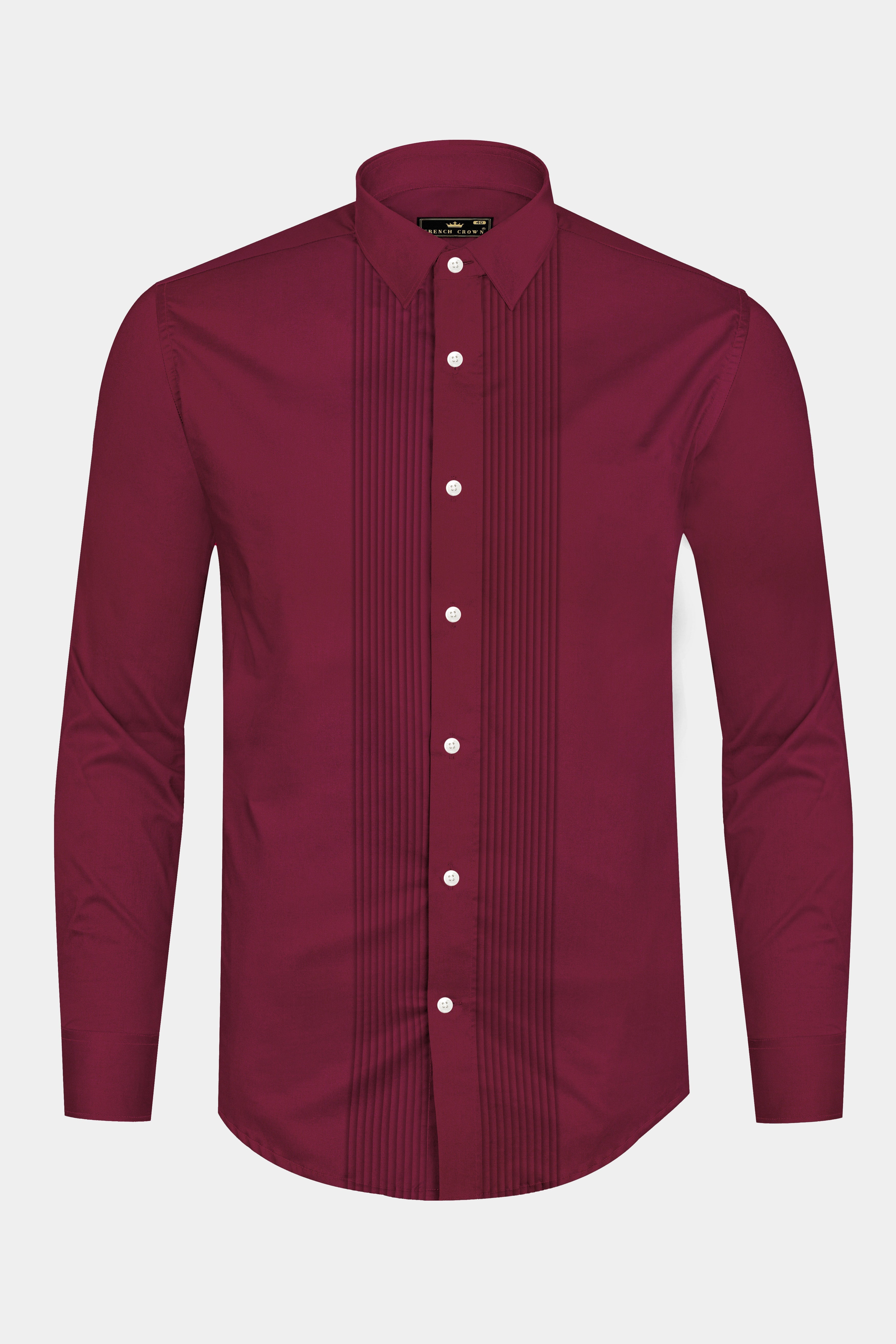 Raspberry-Wine Berry Solid Maroon Subtle Sheen Super Soft Premium Cotton Tuxedo Shirt 13629-TXD-38, 13629-TXD-H-38, 13629-TXD-39, 13629-TXD-H-39, 13629-TXD-40, 13629-TXD-H-40, 13629-TXD-42, 13629-TXD-H-42, 13629-TXD-44, 13629-TXD-H-44, 13629-TXD-46, 13629-TXD-H-46, 13629-TXD-48, 13629-TXD-H-48, 13629-TXD-50, 13629-TXD-H-50, 13629-TXD-52, 13629-TXD-H-52