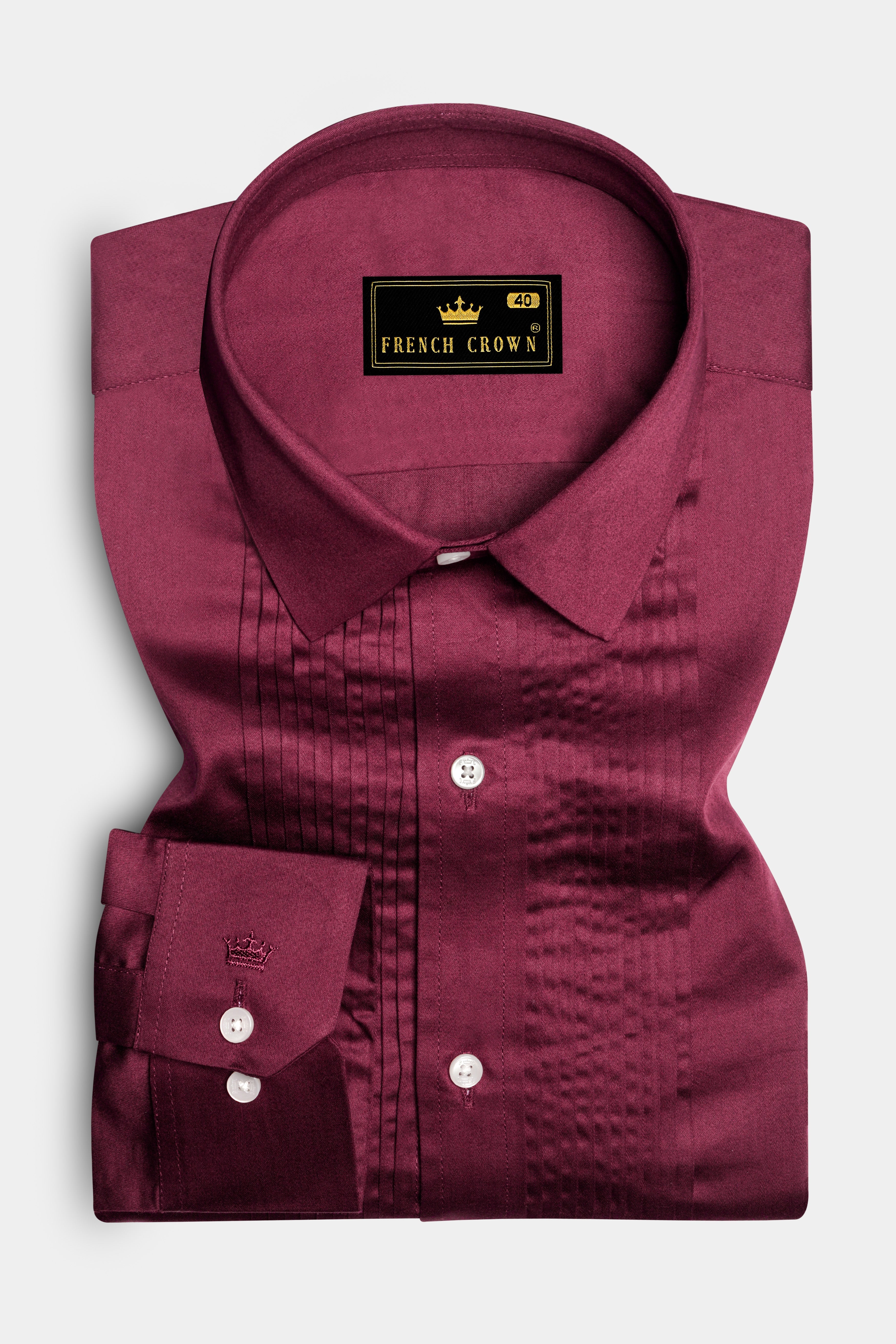 Raspberry-Wine Berry Solid Maroon Subtle Sheen Super Soft Premium Cotton Tuxedo Shirt 13629-TXD-38, 13629-TXD-H-38, 13629-TXD-39, 13629-TXD-H-39, 13629-TXD-40, 13629-TXD-H-40, 13629-TXD-42, 13629-TXD-H-42, 13629-TXD-44, 13629-TXD-H-44, 13629-TXD-46, 13629-TXD-H-46, 13629-TXD-48, 13629-TXD-H-48, 13629-TXD-50, 13629-TXD-H-50, 13629-TXD-52, 13629-TXD-H-52