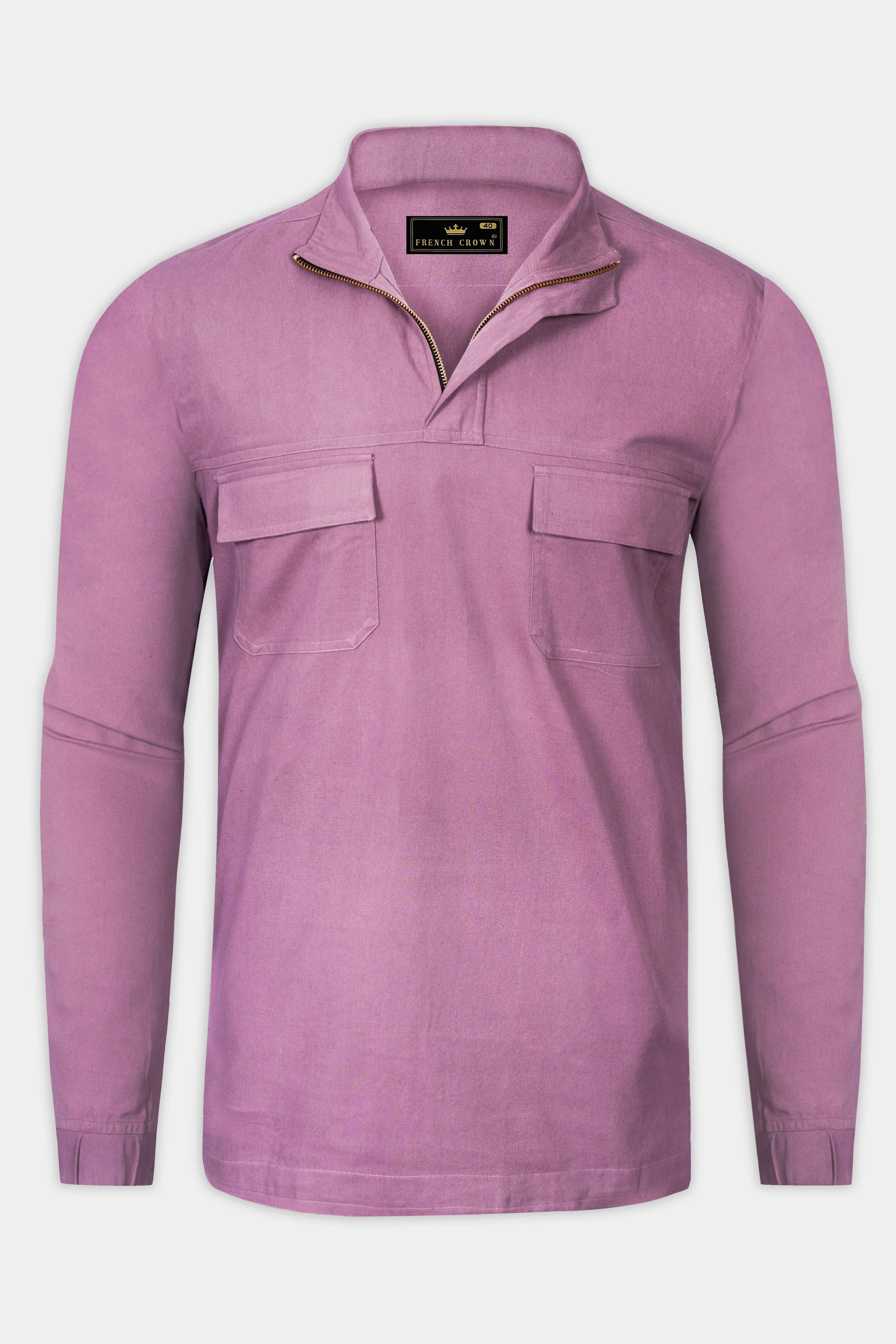 DuskyRose-Mountbatten Solid Heavyweight Twill Designer Shirt