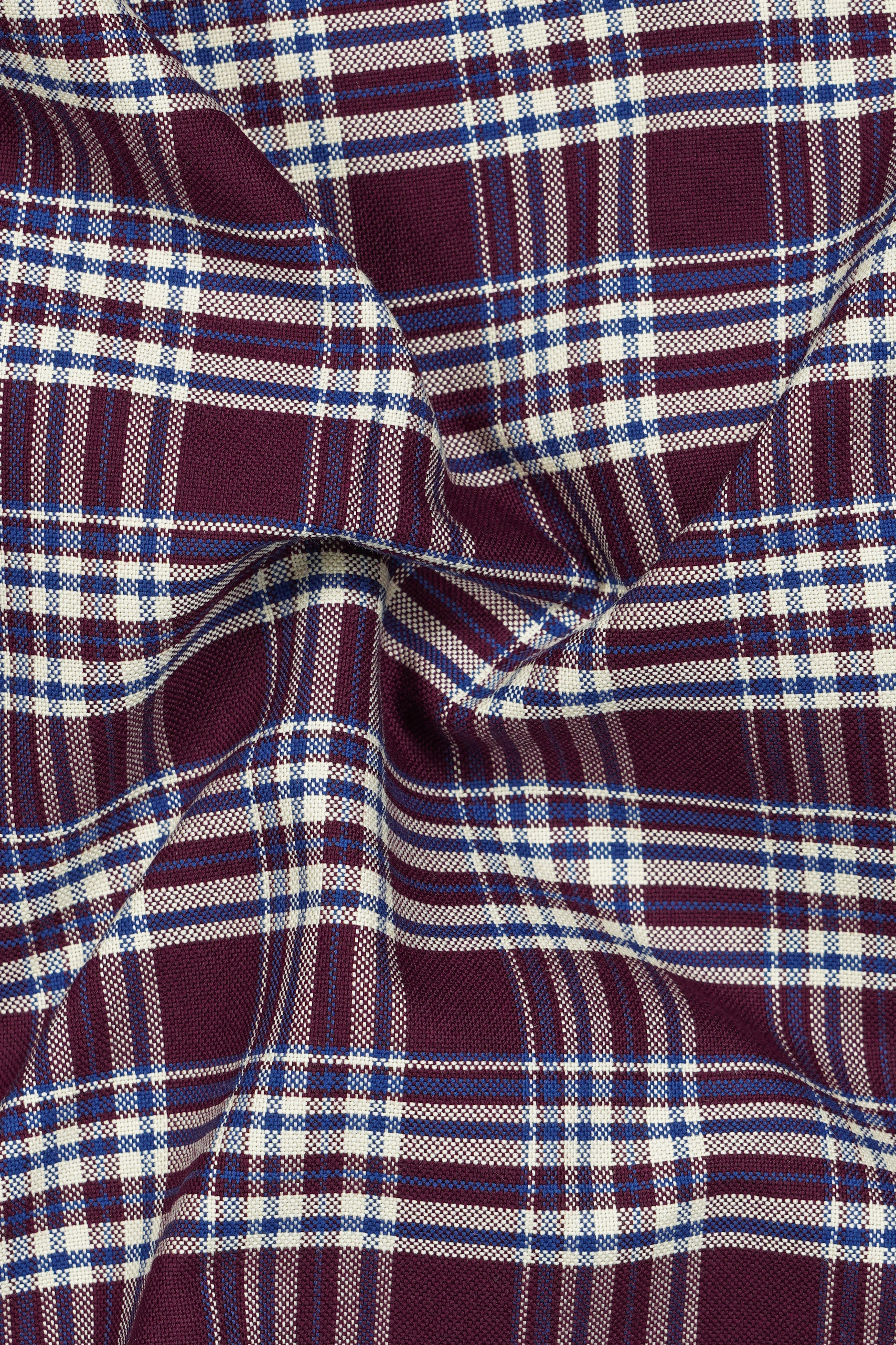 Spiced Plaid-Tamarind Maroon Oxford Premium Cotton Designer Shirt