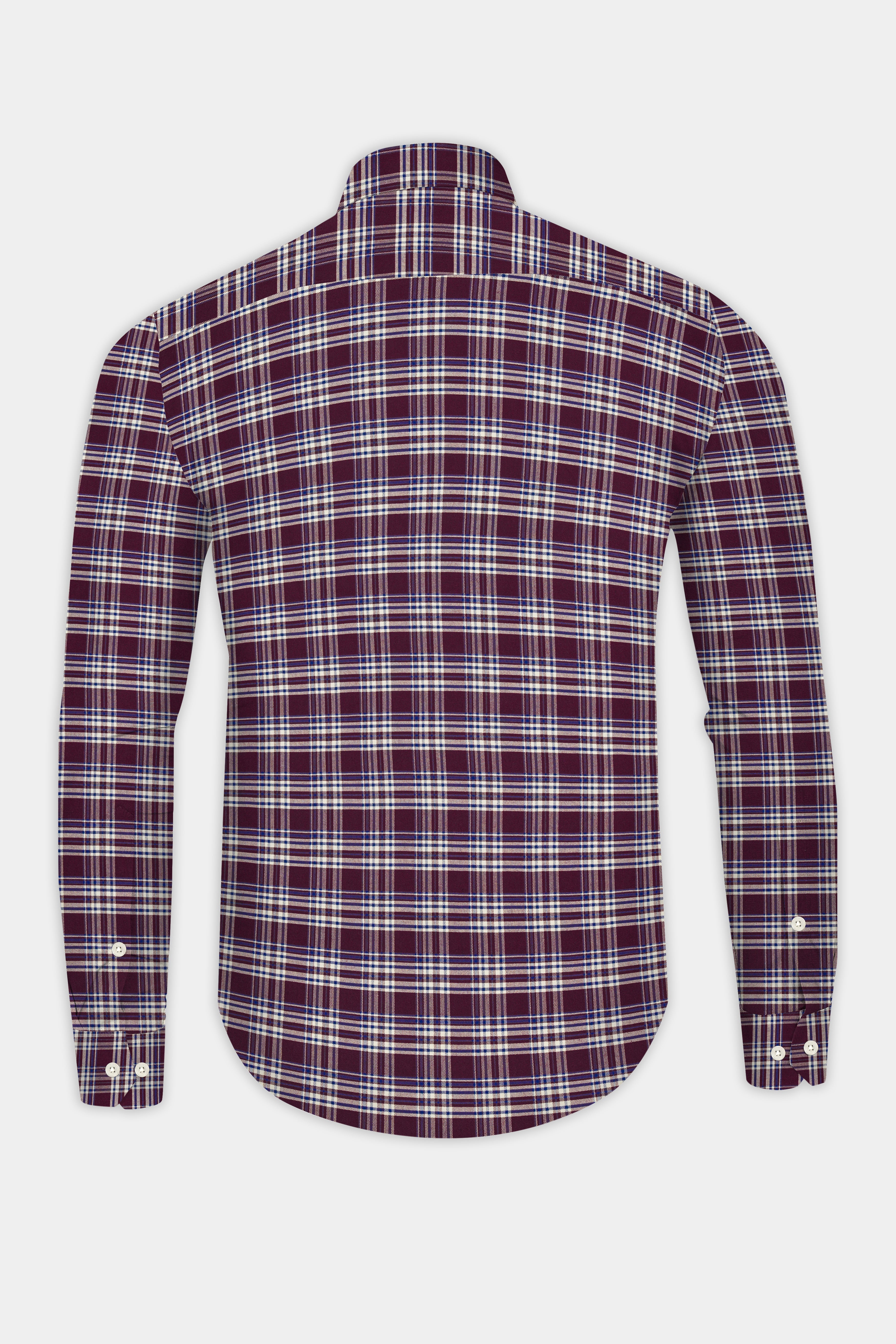 Spiced Plaid-Tamarind Maroon Oxford Premium Cotton Designer Shirt