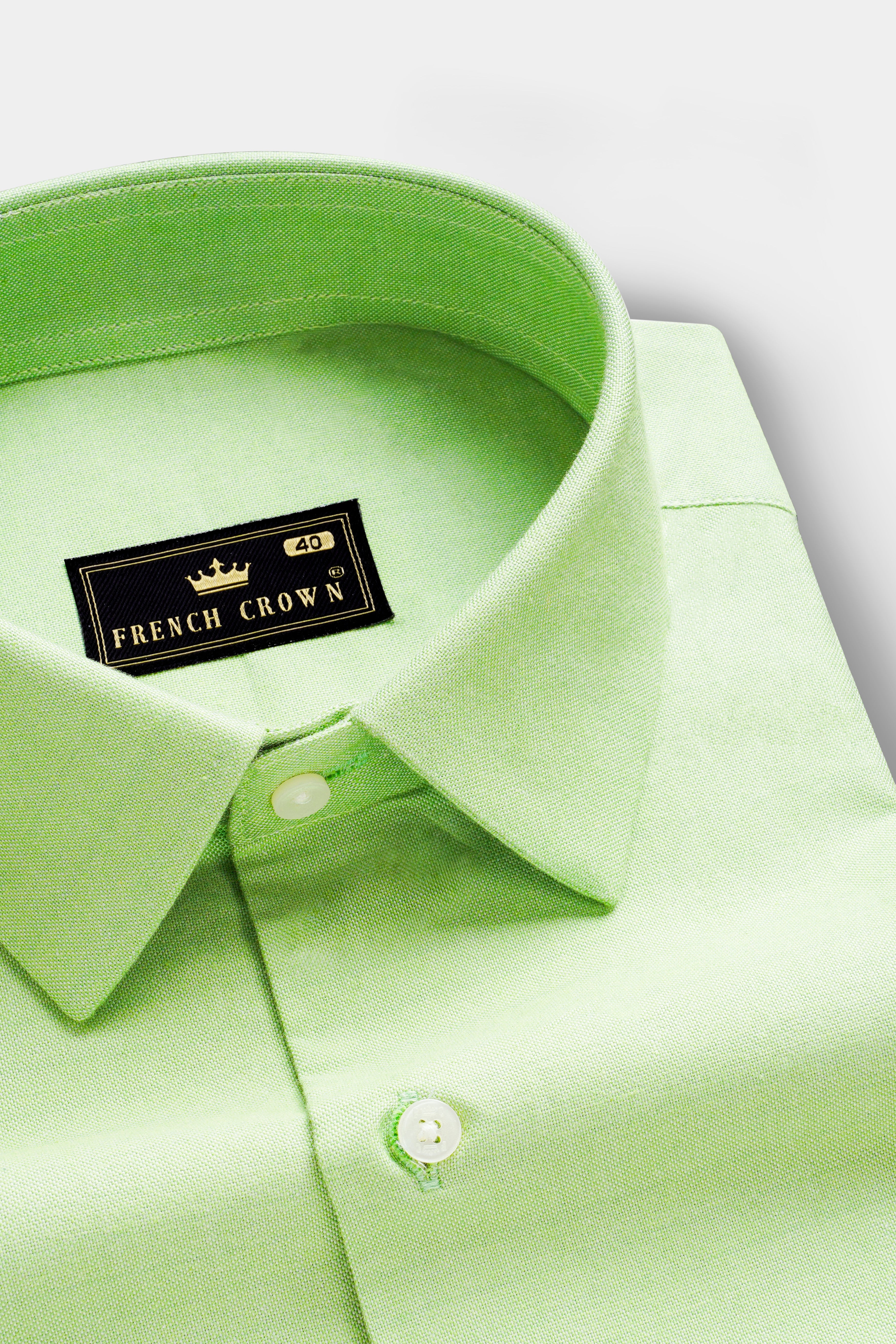 Swamp Green Solid Royal Oxford Shirt