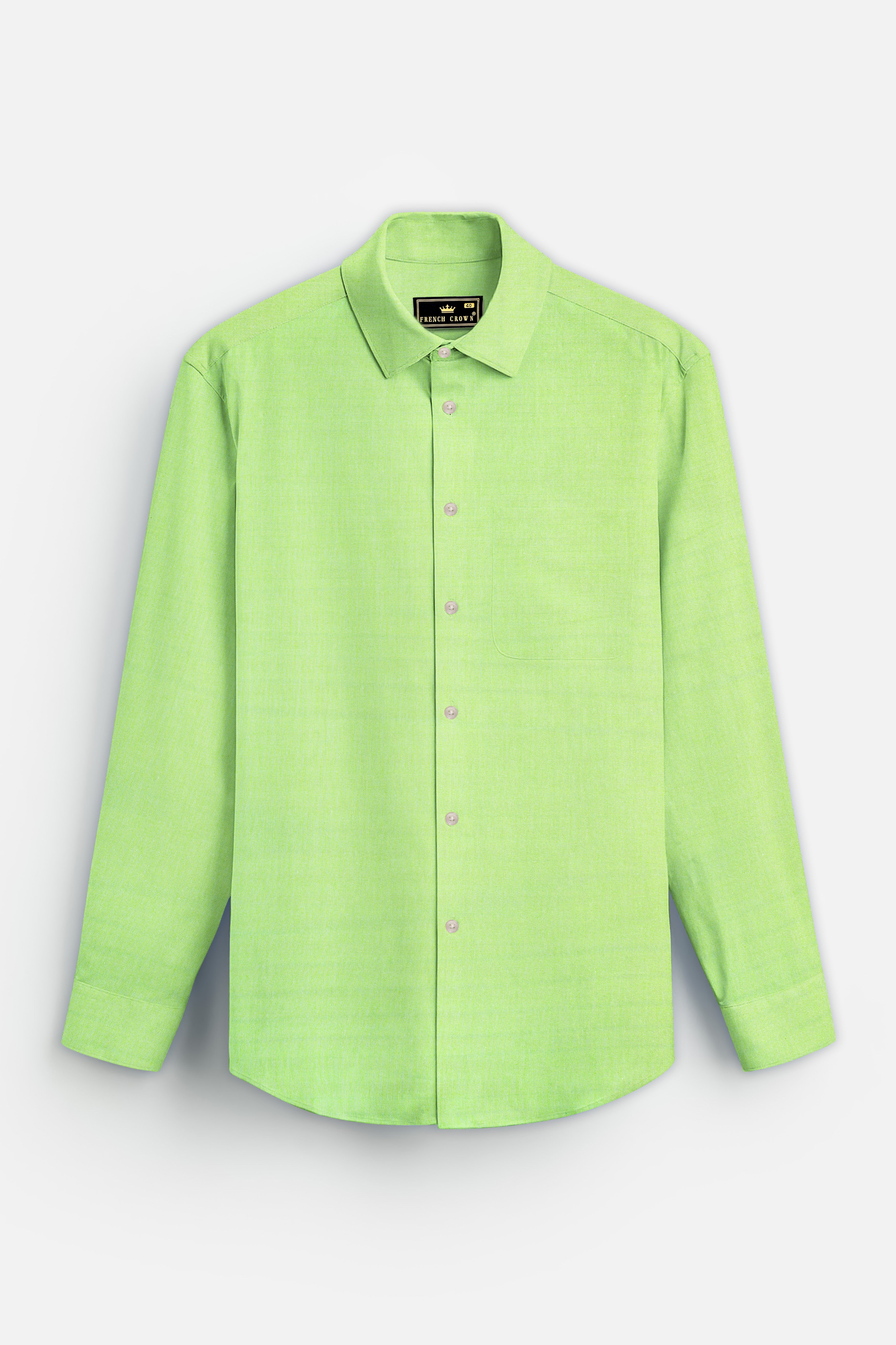 Swamp Green Solid Royal Oxford Shirt