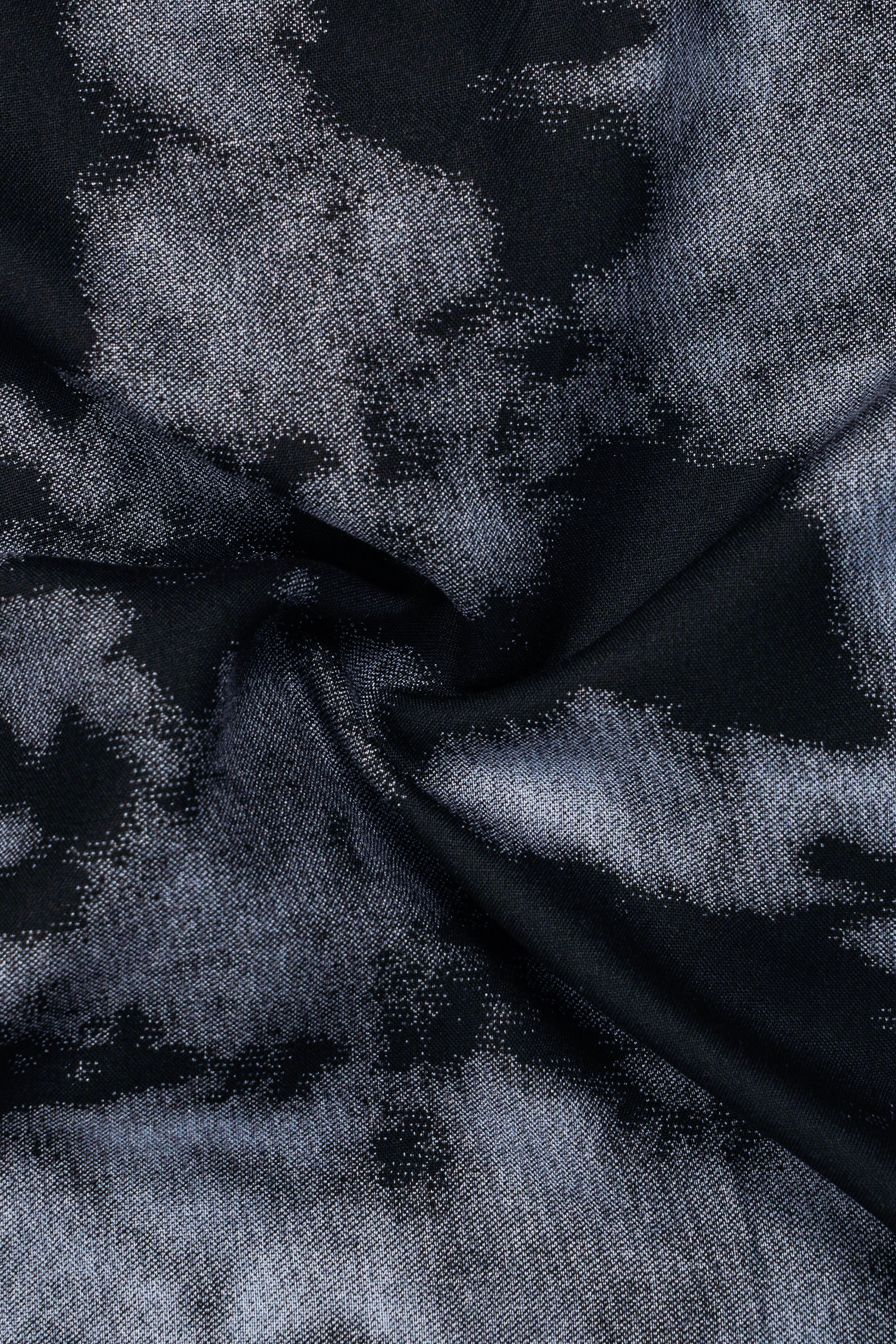 Obsidian Mist-Venus Gray And Mako Black Tie-Dye Printed Super Soft Premium Tencel Shirt