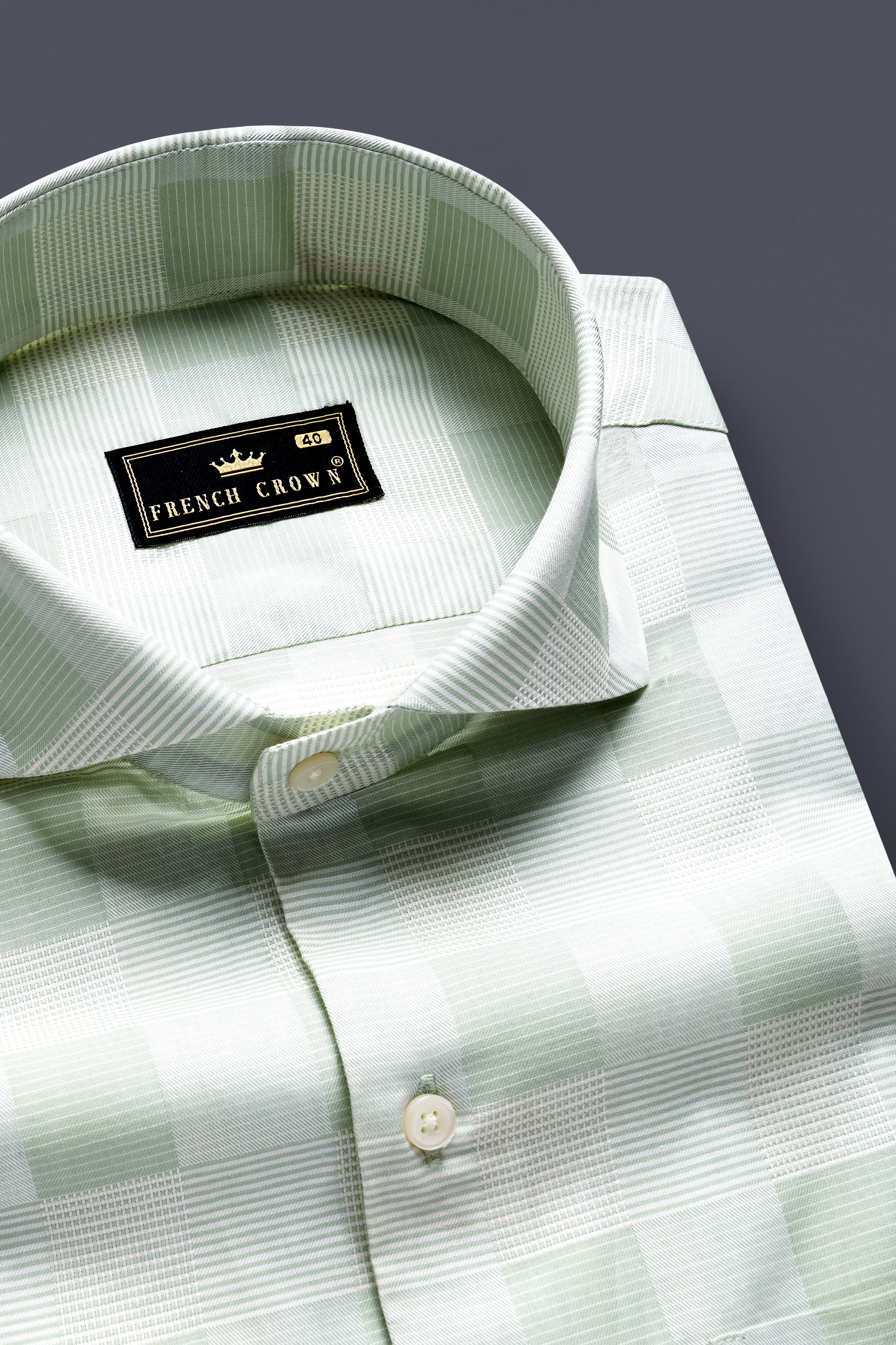 Emerald Gleam-Edward Green Printed Subtle Sheen Super Soft Premium Cotton Dress Shirt