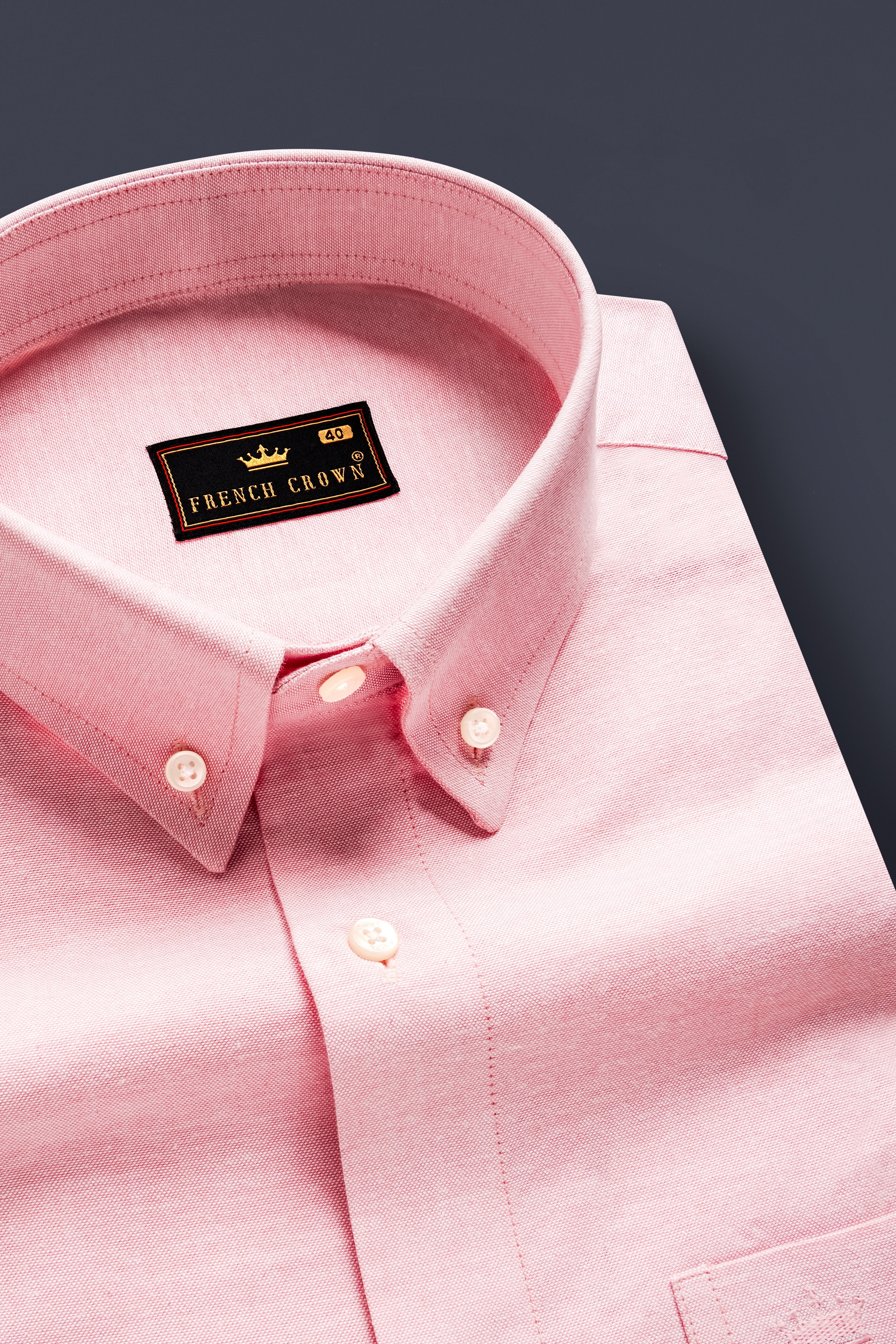 PinkFlair-Flamingo Solid Oxford Premium Cotton Semi Formal Shirt