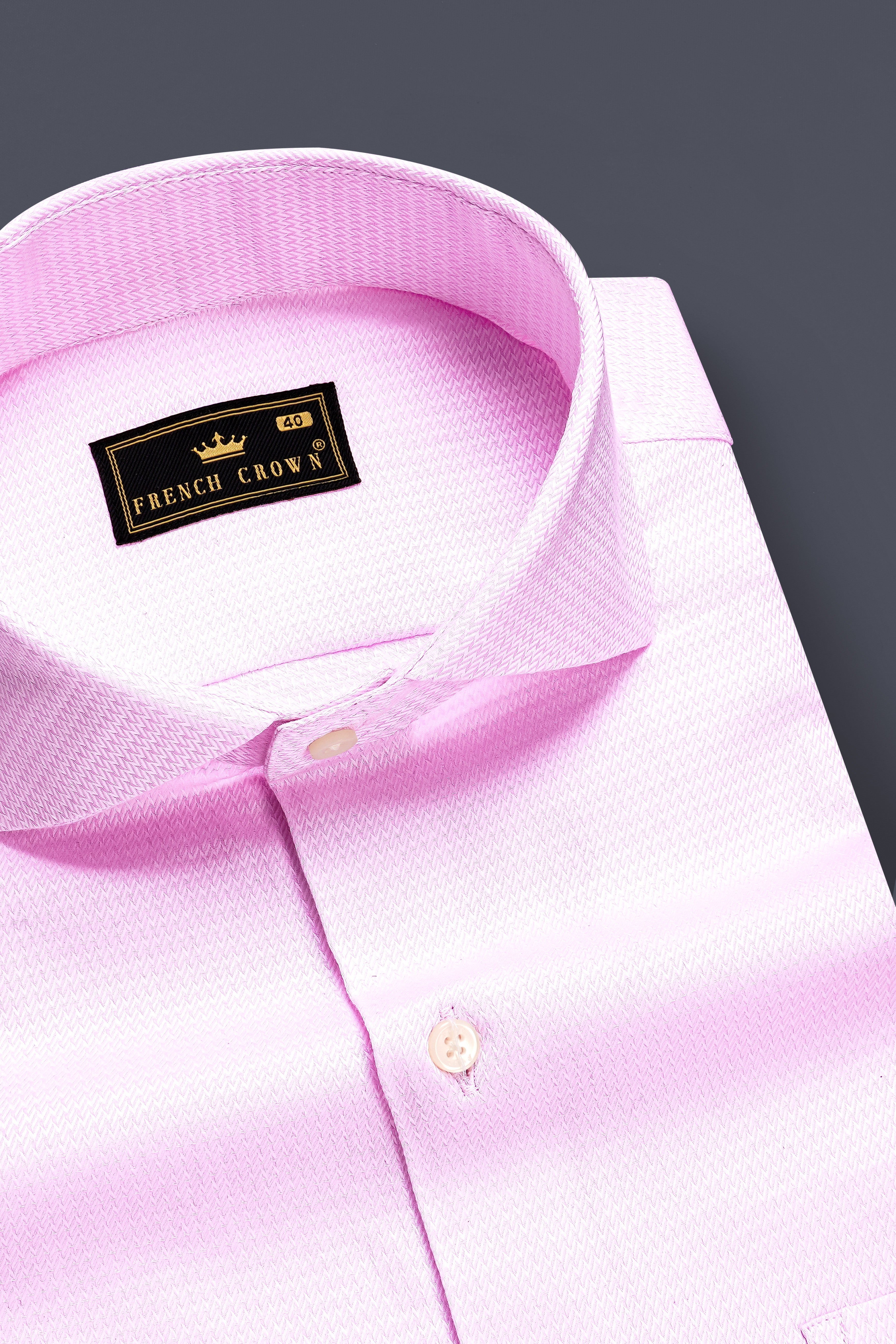 Orchid Mist-Lilac Pink Solid Oxford Premium Cotton Semi Formal Shirt