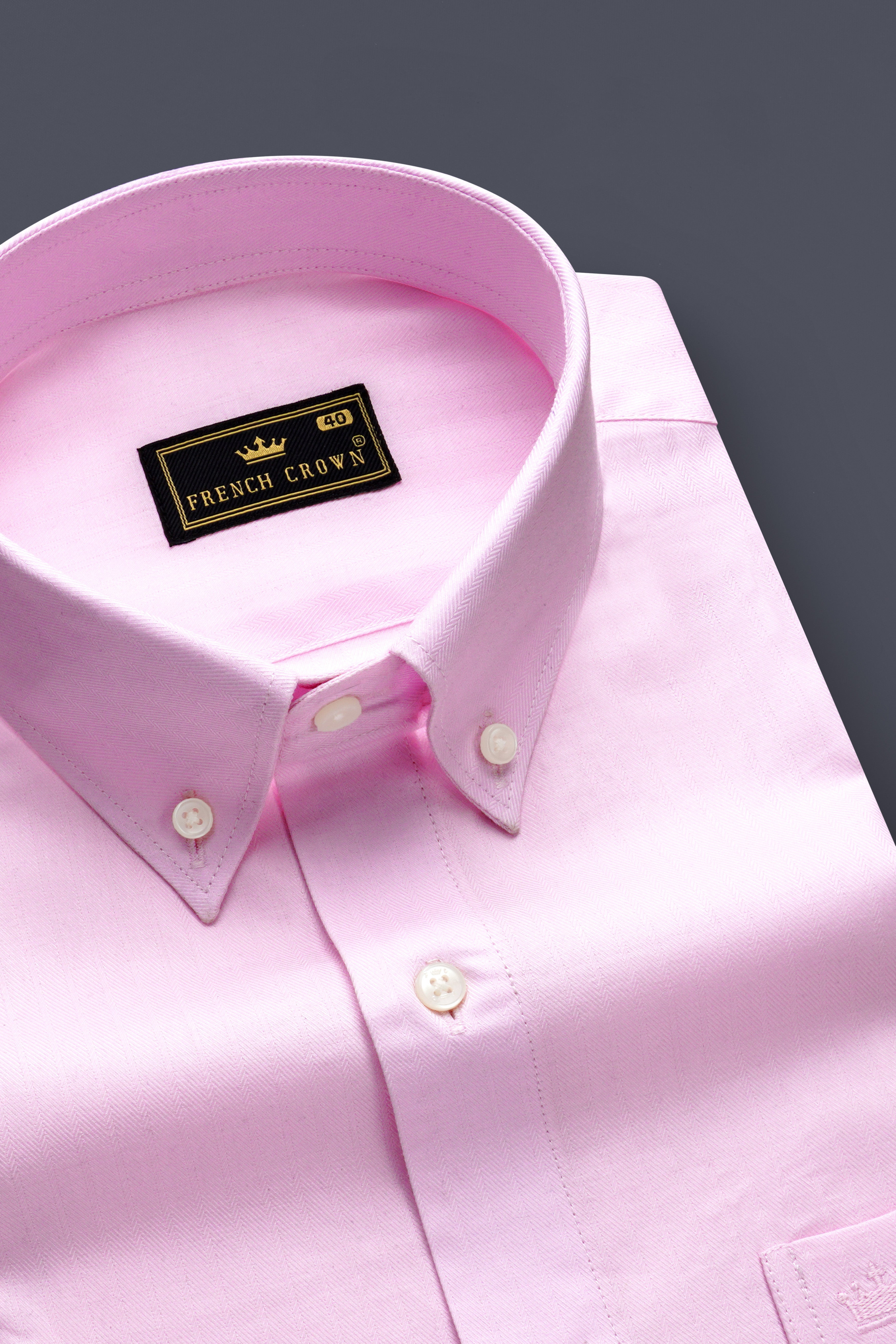 Frosty Pink Herringbone Pocket Square Frosty Pink Herringbone Pocket Square