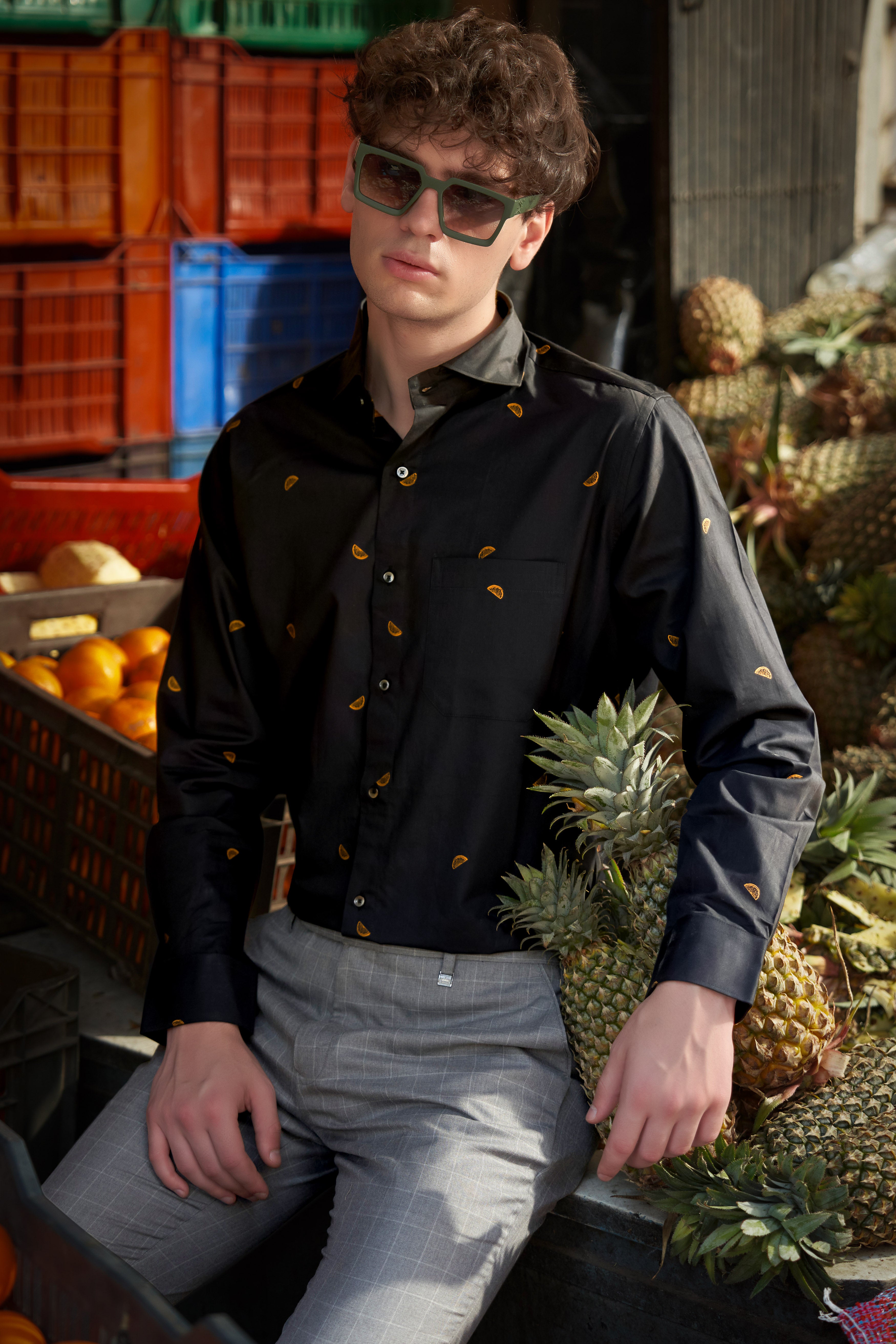 jade dress shirt Long-Sleeve Button-Down Shirt