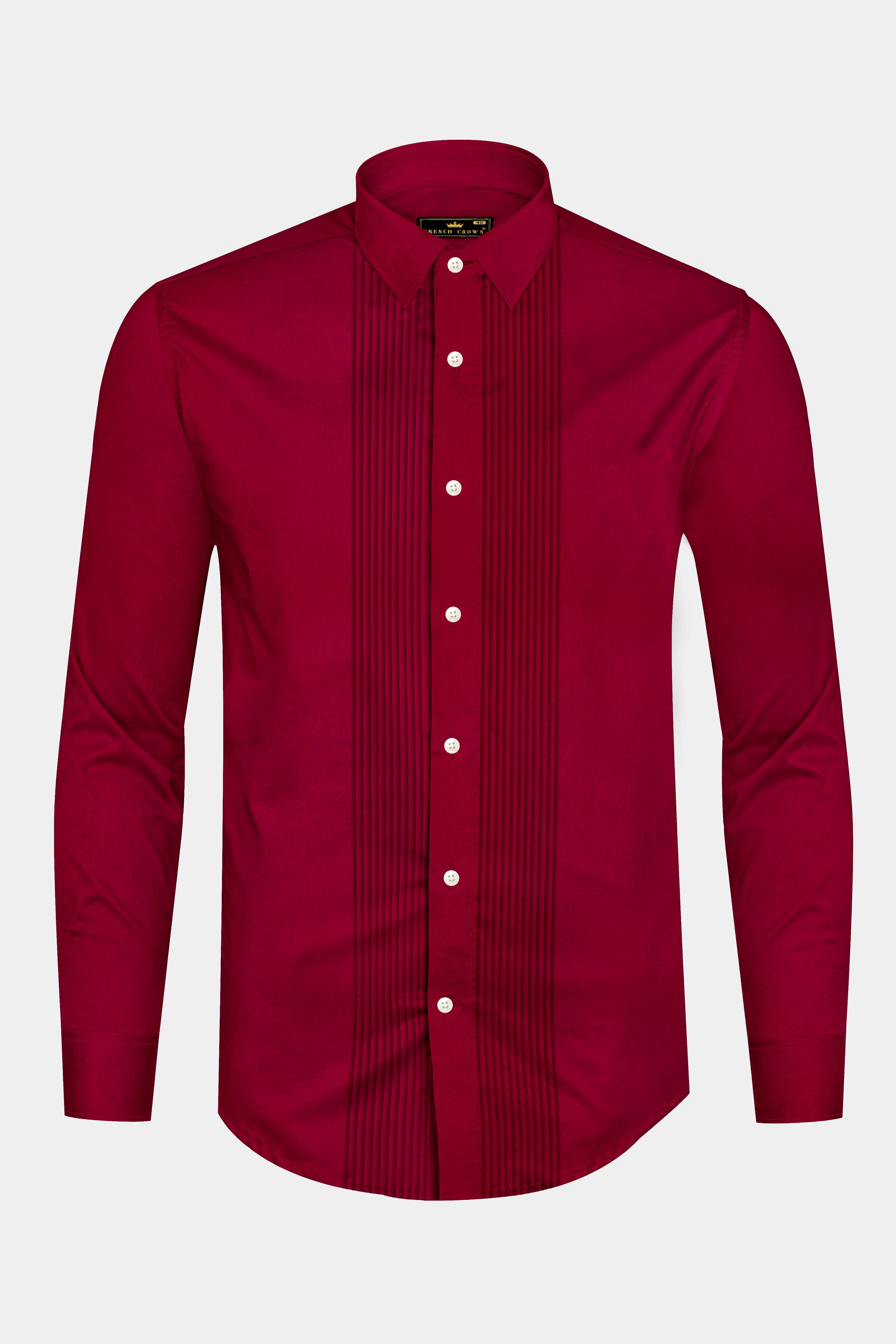 Majestic Ruby-Venetian Red Solid Subtle Sheen Super Soft Premium Cotton Tuxedo Shirt 13613-TXD-38, 13613-TXD-H-38, 13613-TXD-39, 13613-TXD-H-39, 13613-TXD-40, 13613-TXD-H-40, 13613-TXD-42, 13613-TXD-H-42, 13613-TXD-44, 13613-TXD-H-44, 13613-TXD-46, 13613-TXD-H-46, 13613-TXD-48, 13613-TXD-H-48, 13613-TXD-50, 13613-TXD-H-50, 13613-TXD-52, 13613-TXD-H-52