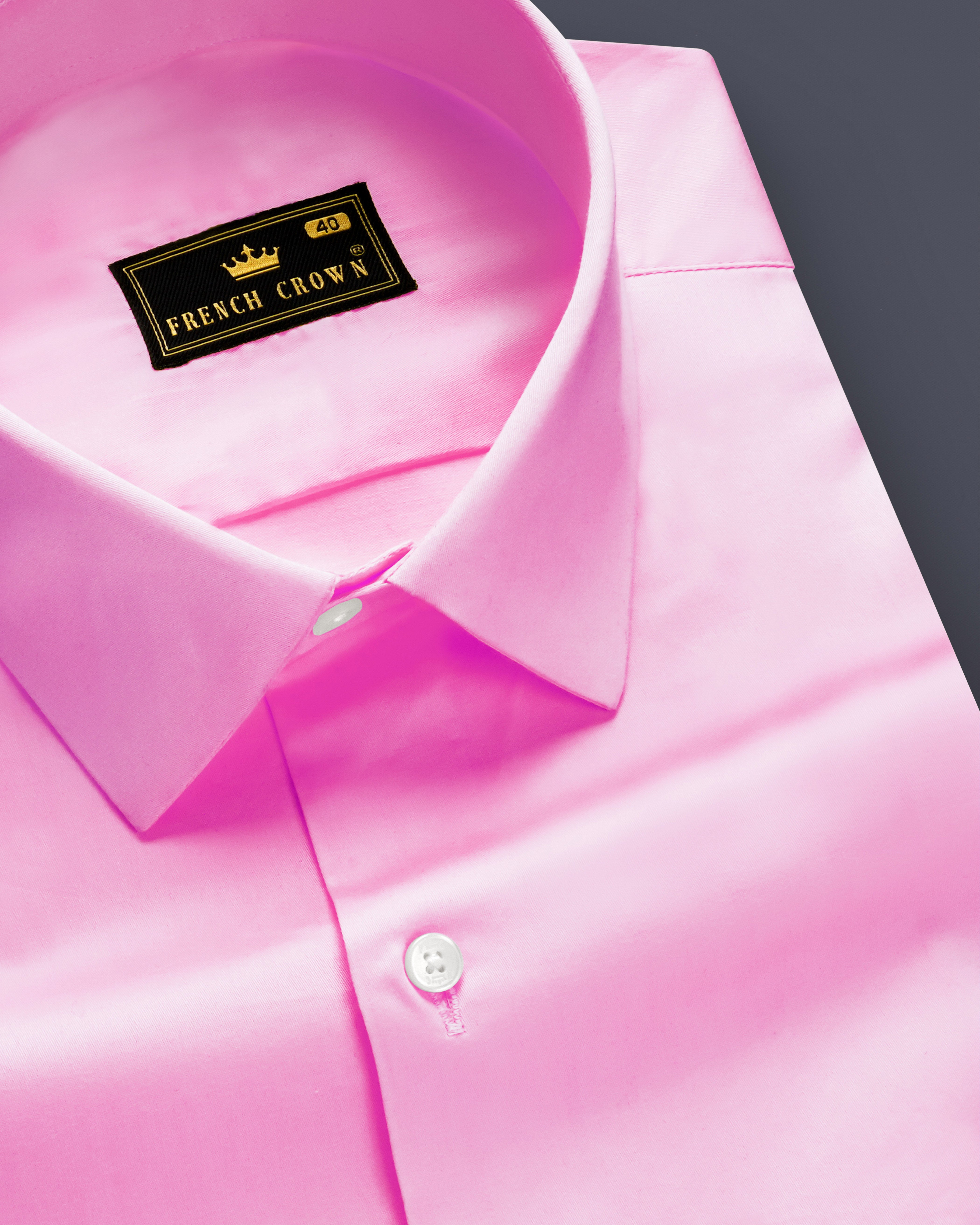 Rose Luxe-Thistle Pink Solid Subtle Sheen Super Soft Premium Cotton Dress Shirt