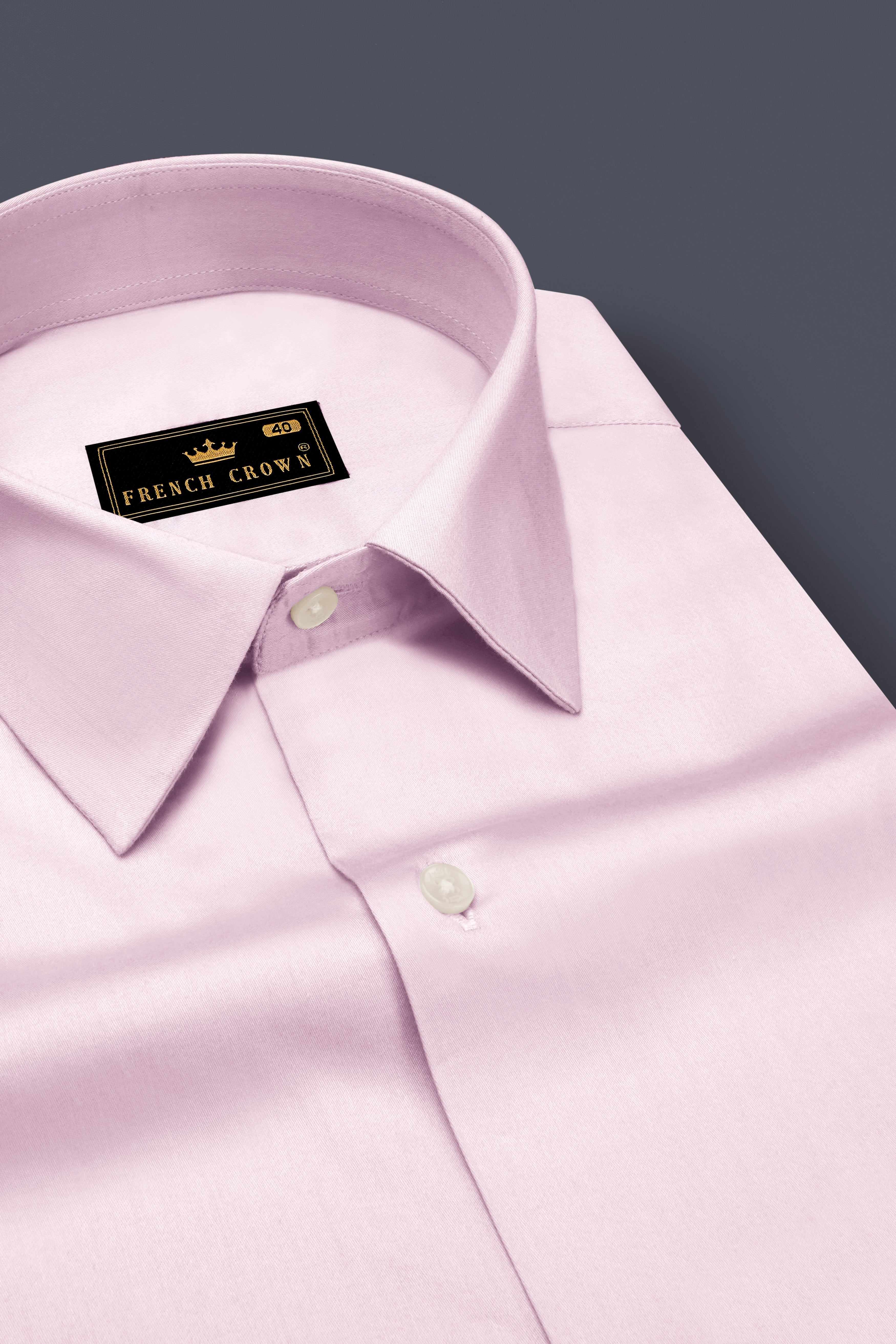 Rose Luxe-Thistle Pink Solid Subtle Sheen Super Soft Premium Cotton Dress Shirt