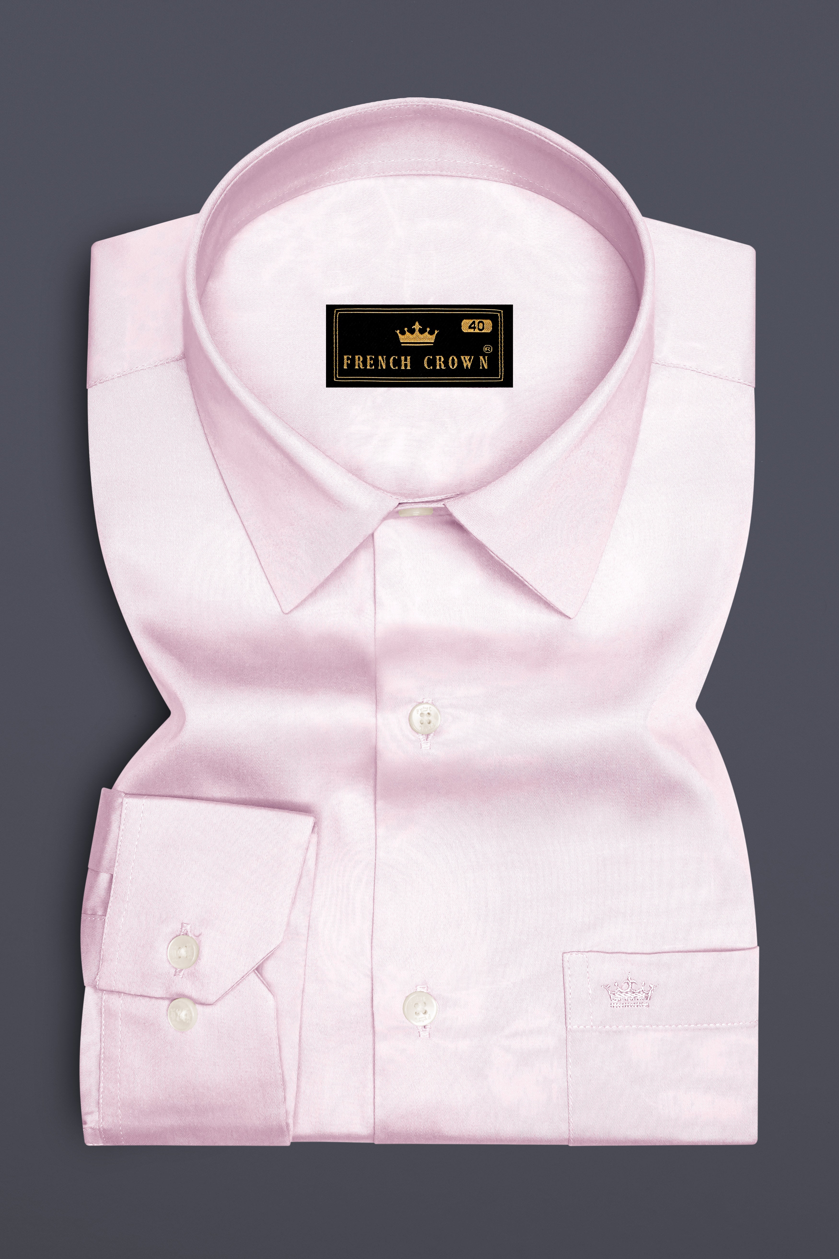 Rose Luxe-Thistle Pink Solid Subtle Sheen Super Soft Premium Cotton Dress Shirt