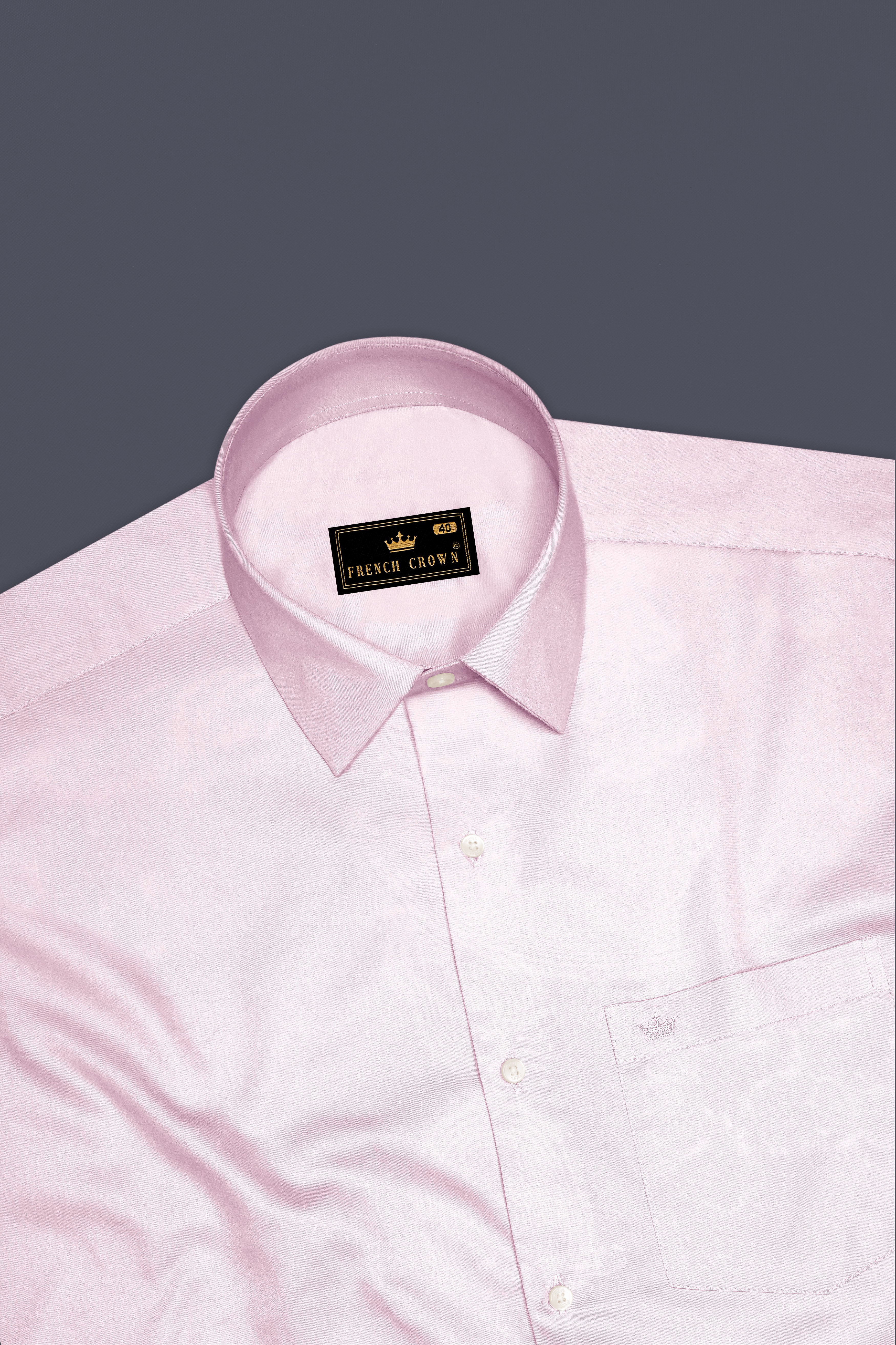 Rose Luxe-Thistle Pink Solid Subtle Sheen Super Soft Premium Cotton Dress Shirt