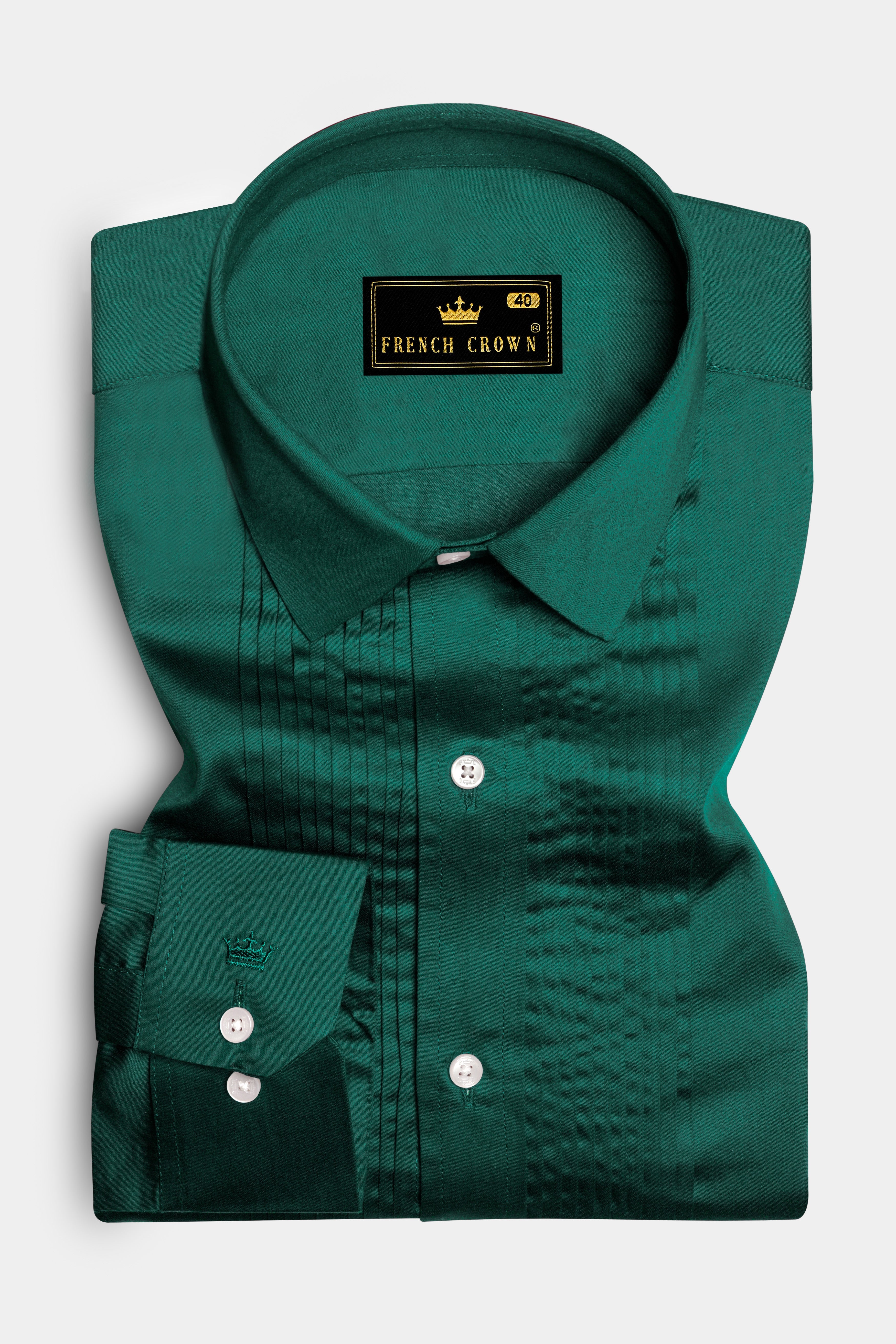 Mystic Grove-Everglade Green Solid Subtle Sheen Super Soft Premium Cotton Tuxedo Shirt 13630-TXD-38, 13630-TXD-H-38, 13630-TXD-39, 13630-TXD-H-39, 13630-TXD-40, 13630-TXD-H-40, 13630-TXD-42, 13630-TXD-H-42, 13630-TXD-44, 13630-TXD-H-44, 13630-TXD-46, 13630-TXD-H-46, 13630-TXD-48, 13630-TXD-H-48, 13630-TXD-50, 13630-TXD-H-50, 13630-TXD-52, 13630-TXD-H-52