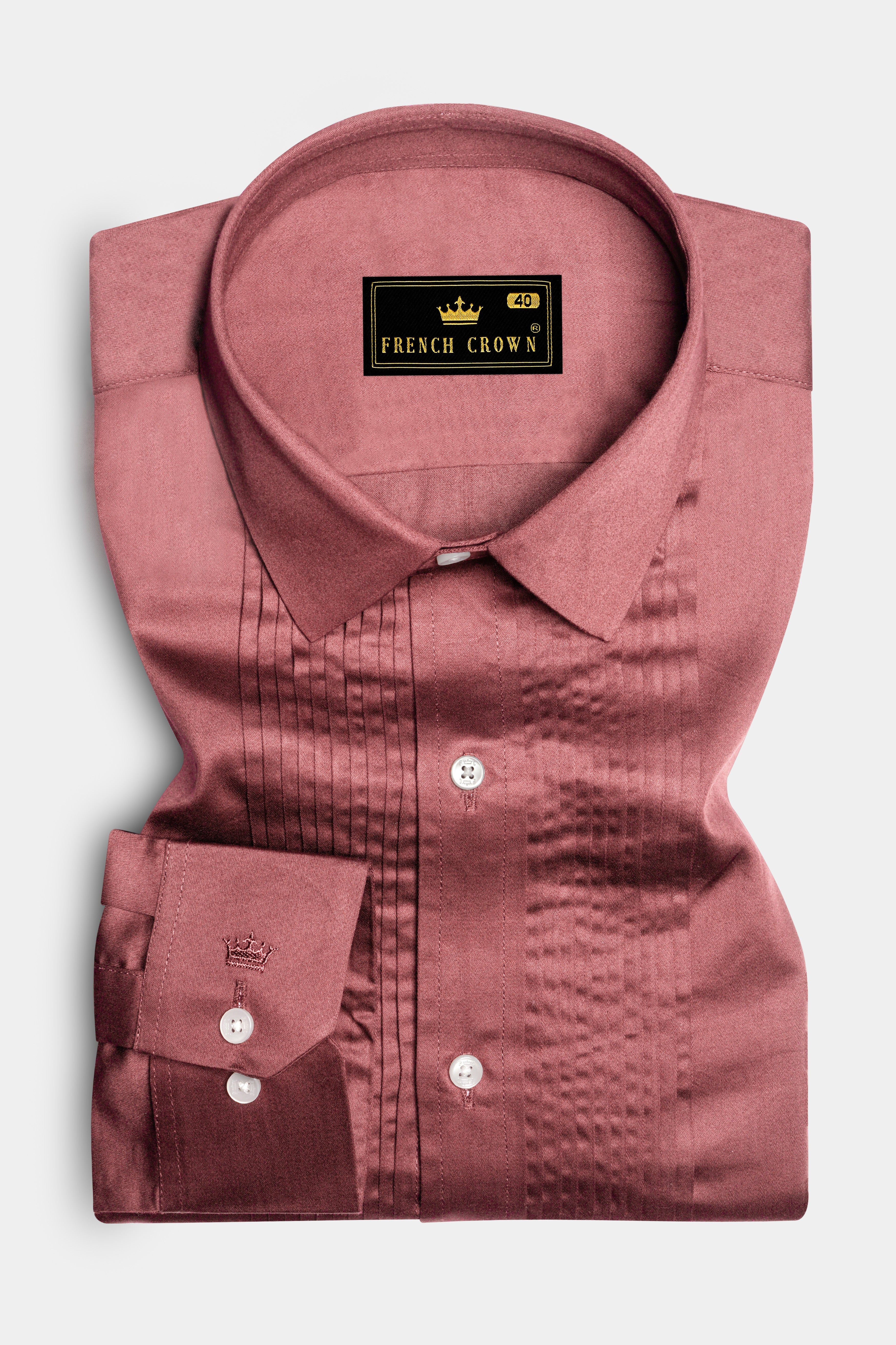 Muted Mauve-Rose Taupe Subtle Sheen Super Soft Premium Cotton Tuxedo Shirt 13634-TXD-38, 13634-TXD-H-38, 13634-TXD-39, 13634-TXD-H-39, 13634-TXD-40, 13634-TXD-H-40, 13634-TXD-42, 13634-TXD-H-42, 13634-TXD-44, 13634-TXD-H-44, 13634-TXD-46, 13634-TXD-H-46, 13634-TXD-48, 13634-TXD-H-48, 13634-TXD-50, 13634-TXD-H-50, 13634-TXD-52, 13634-TXD-H-52
