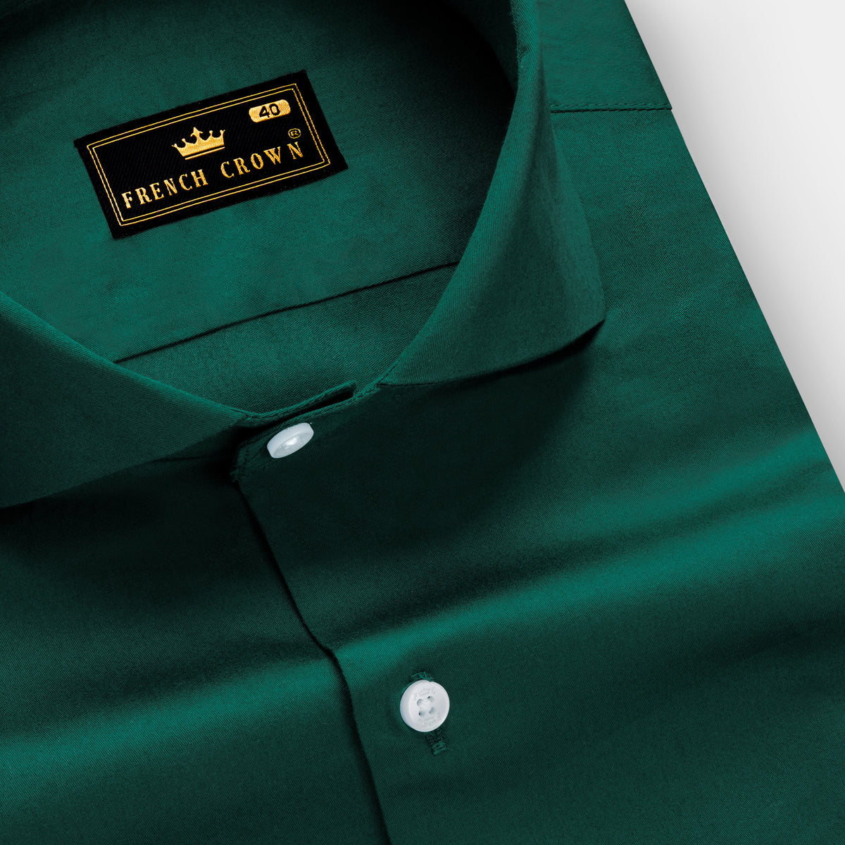 Formal Plain Solid Premium Cotton Shirt for Men, 16in / 40cm / M / Half / Short Sleeves