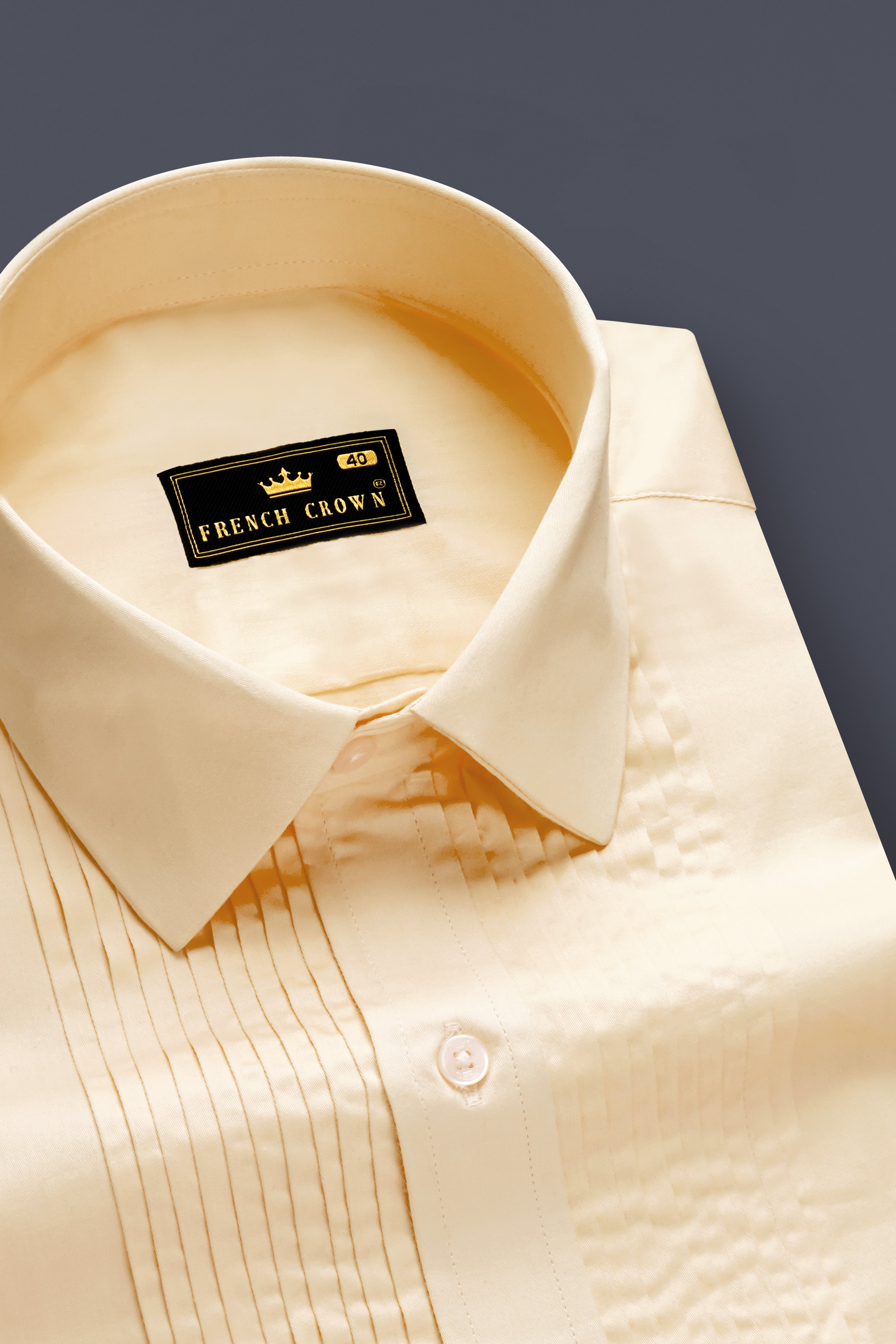 Vanilla-Almond Cream Subtle Sheen Super Soft Premium Cotton Tuxedo Shirt 13645-TXD-38, 13645-TXD-H-38, 13645-TXD-39, 13645-TXD-H-39, 13645-TXD-40, 13645-TXD-H-40, 13645-TXD-42, 13645-TXD-H-42, 13645-TXD-44, 13645-TXD-H-44, 13645-TXD-46, 13645-TXD-H-46, 13645-TXD-48, 13645-TXD-H-48, 13645-TXD-50, 13645-TXD-H-50, 13645-TXD-52, 13645-TXD-H-52