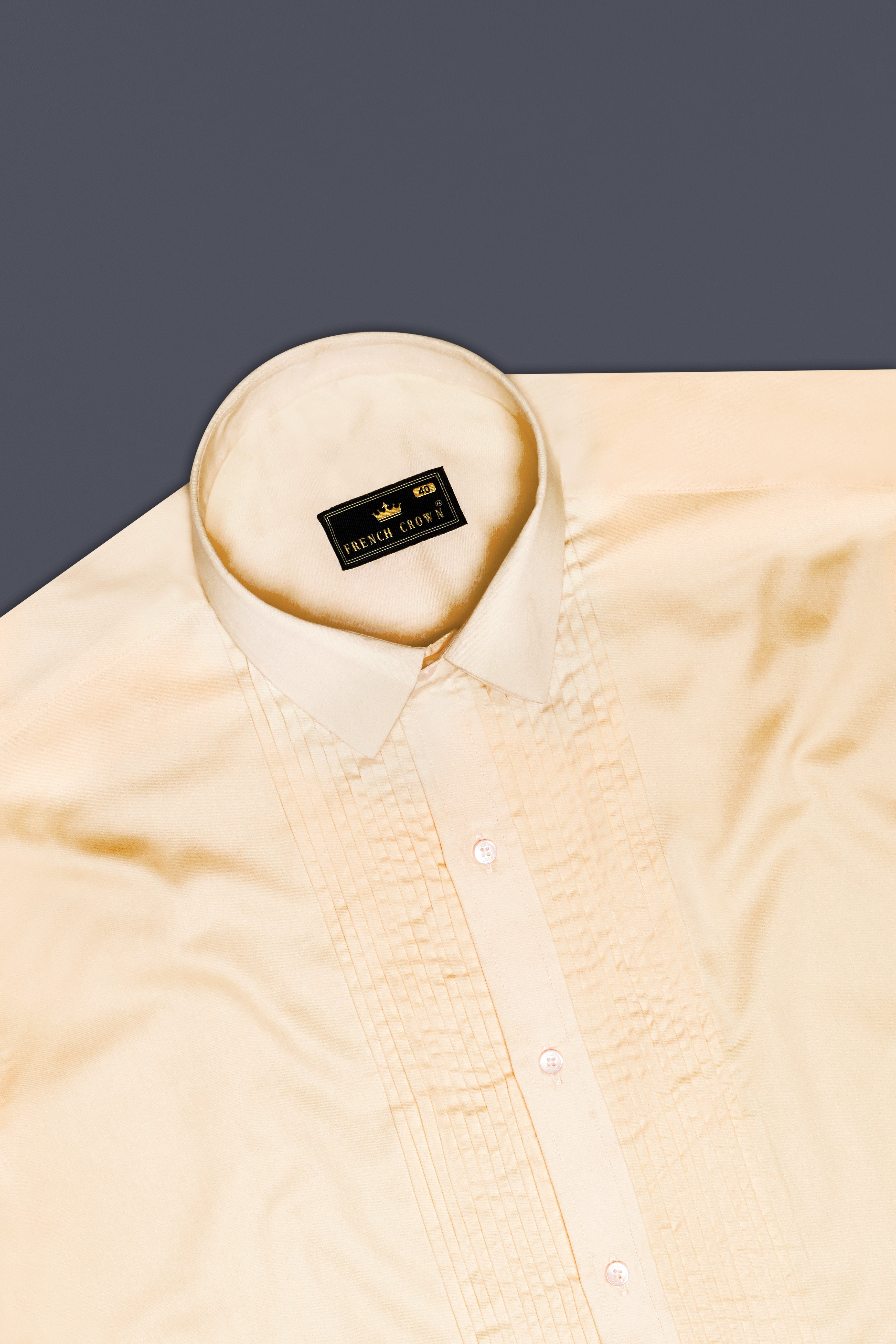 Vanilla-Almond Cream Subtle Sheen Super Soft Premium Cotton Tuxedo Shirt 13645-TXD-38, 13645-TXD-H-38, 13645-TXD-39, 13645-TXD-H-39, 13645-TXD-40, 13645-TXD-H-40, 13645-TXD-42, 13645-TXD-H-42, 13645-TXD-44, 13645-TXD-H-44, 13645-TXD-46, 13645-TXD-H-46, 13645-TXD-48, 13645-TXD-H-48, 13645-TXD-50, 13645-TXD-H-50, 13645-TXD-52, 13645-TXD-H-52