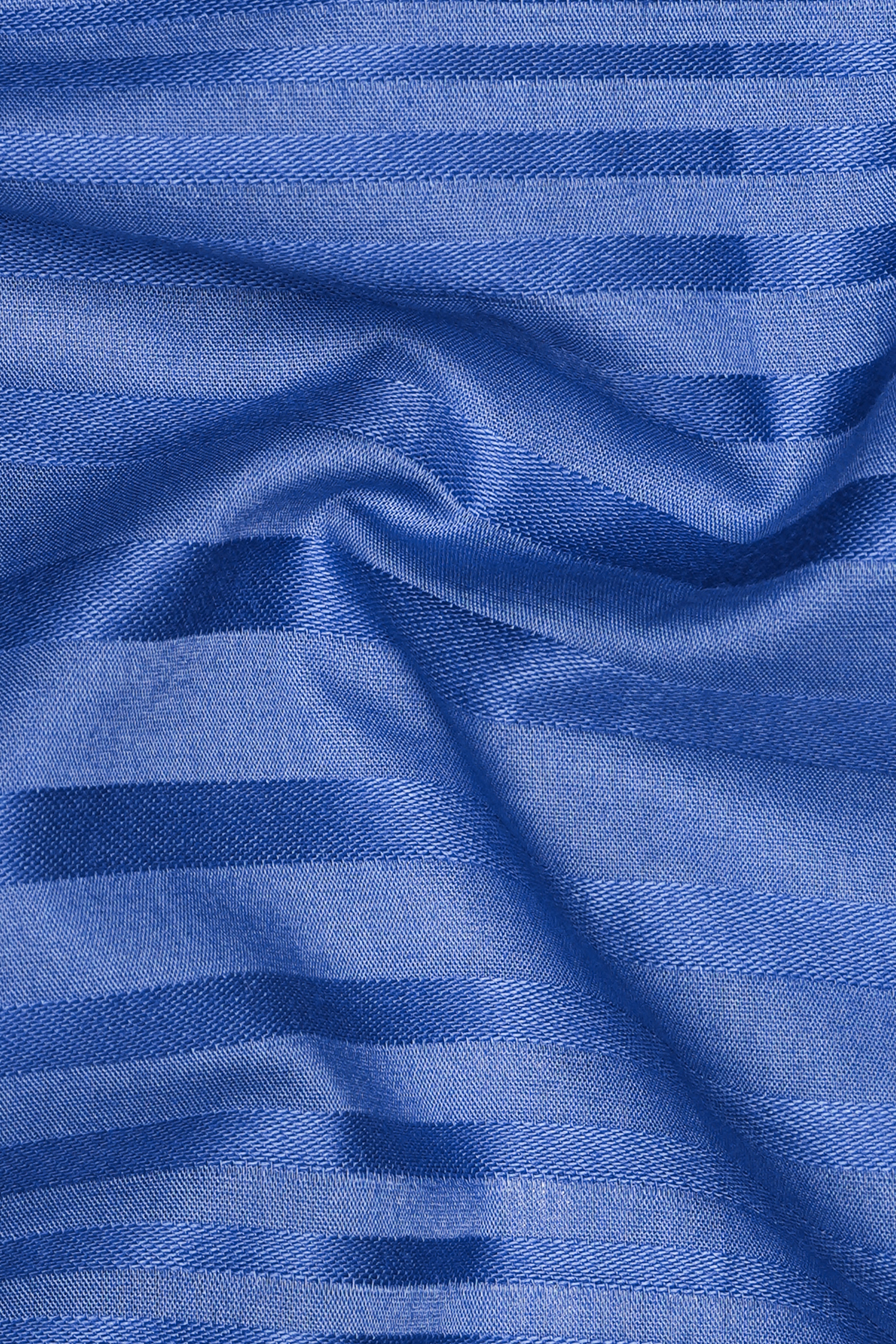 Faded Blue Jacquard Textured Premium Cotton Shirt