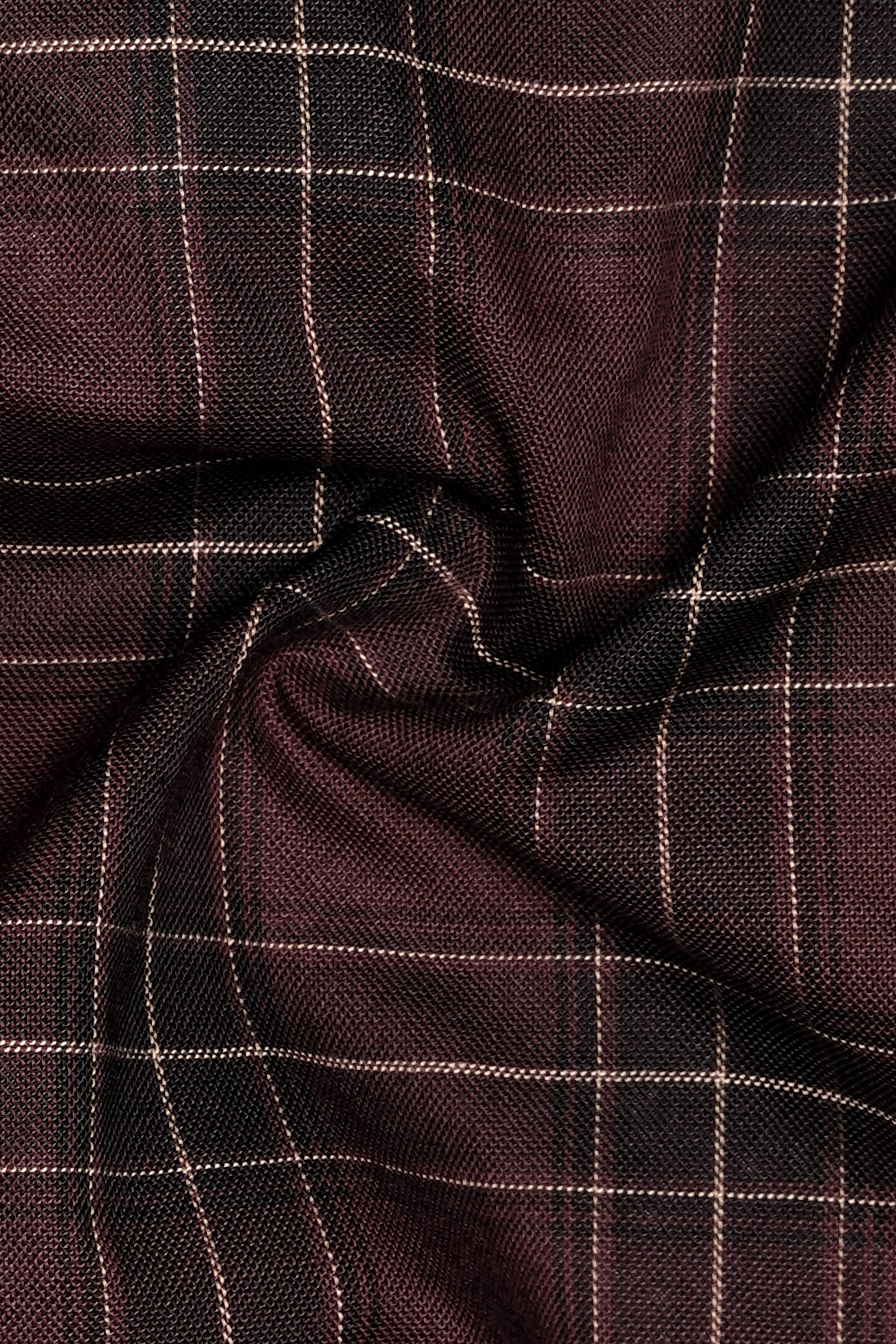 Crater Brown Checks Plaid Oxford Cotton Shirt