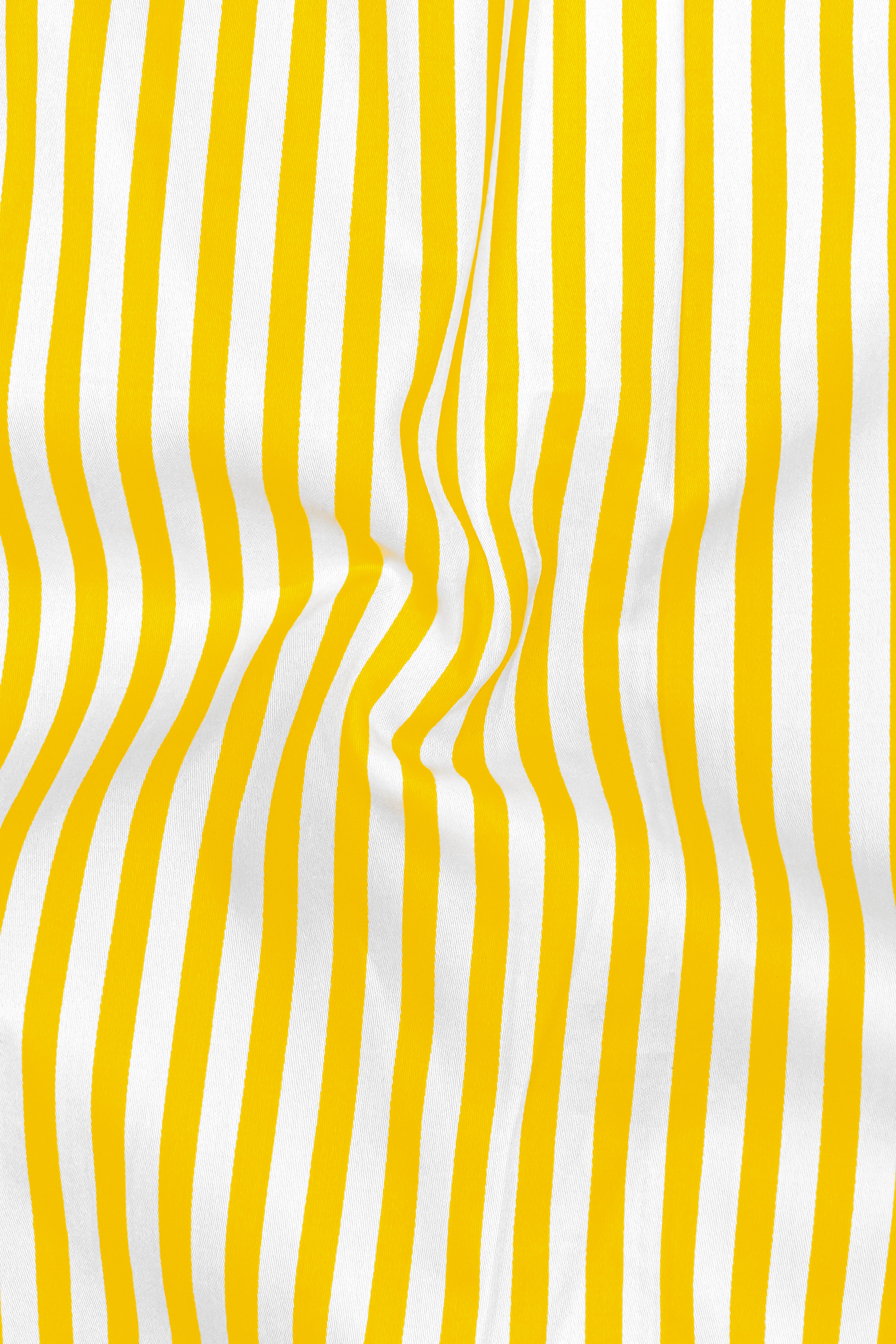 Koromiko Yellow And Bright White Striped Super Soft Premium Cotton Formal White Cuff Collar Shirt
